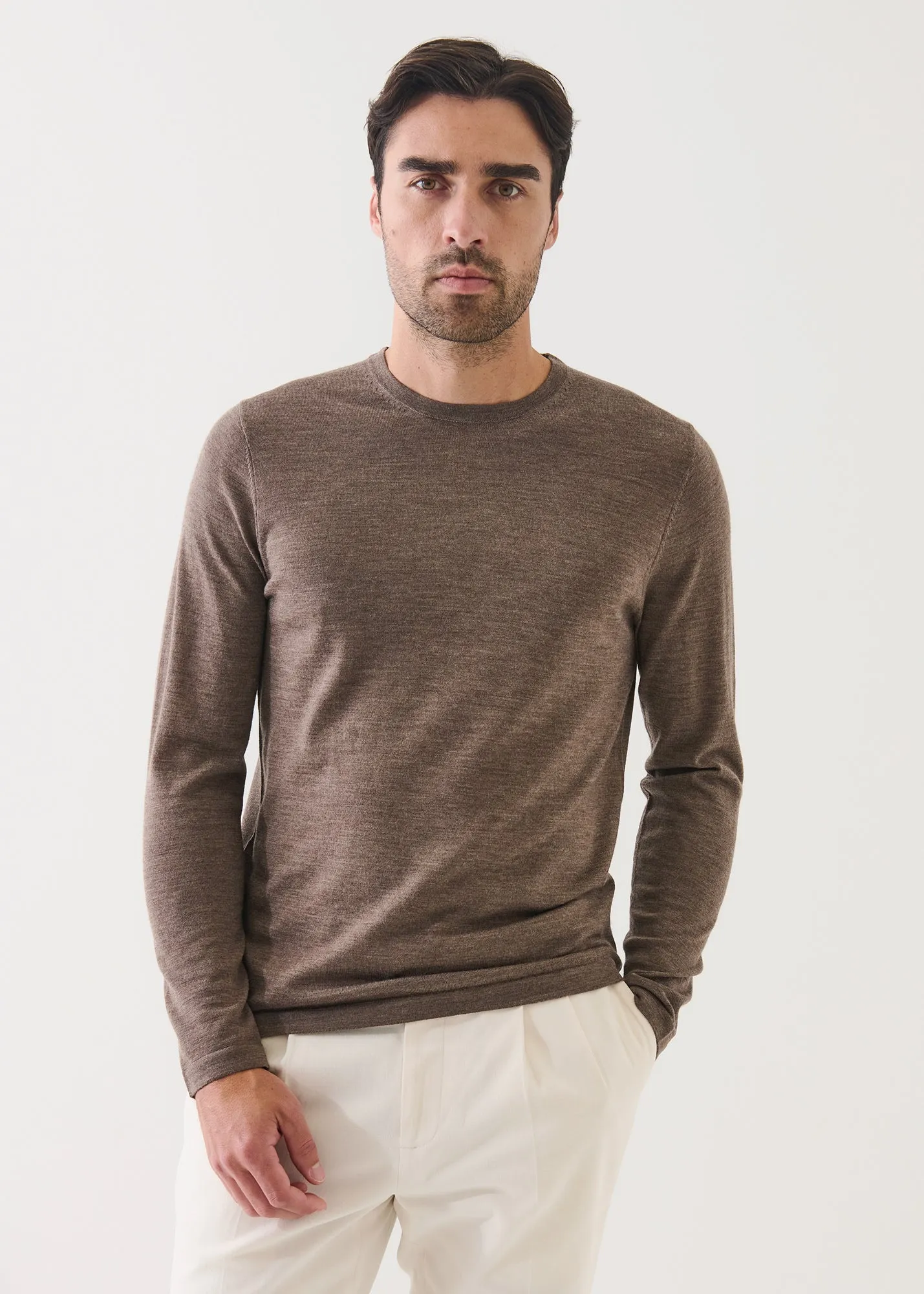 Extra-Fine Merino Crewneck sold by Patrick Assaraf product image thumbnail 4