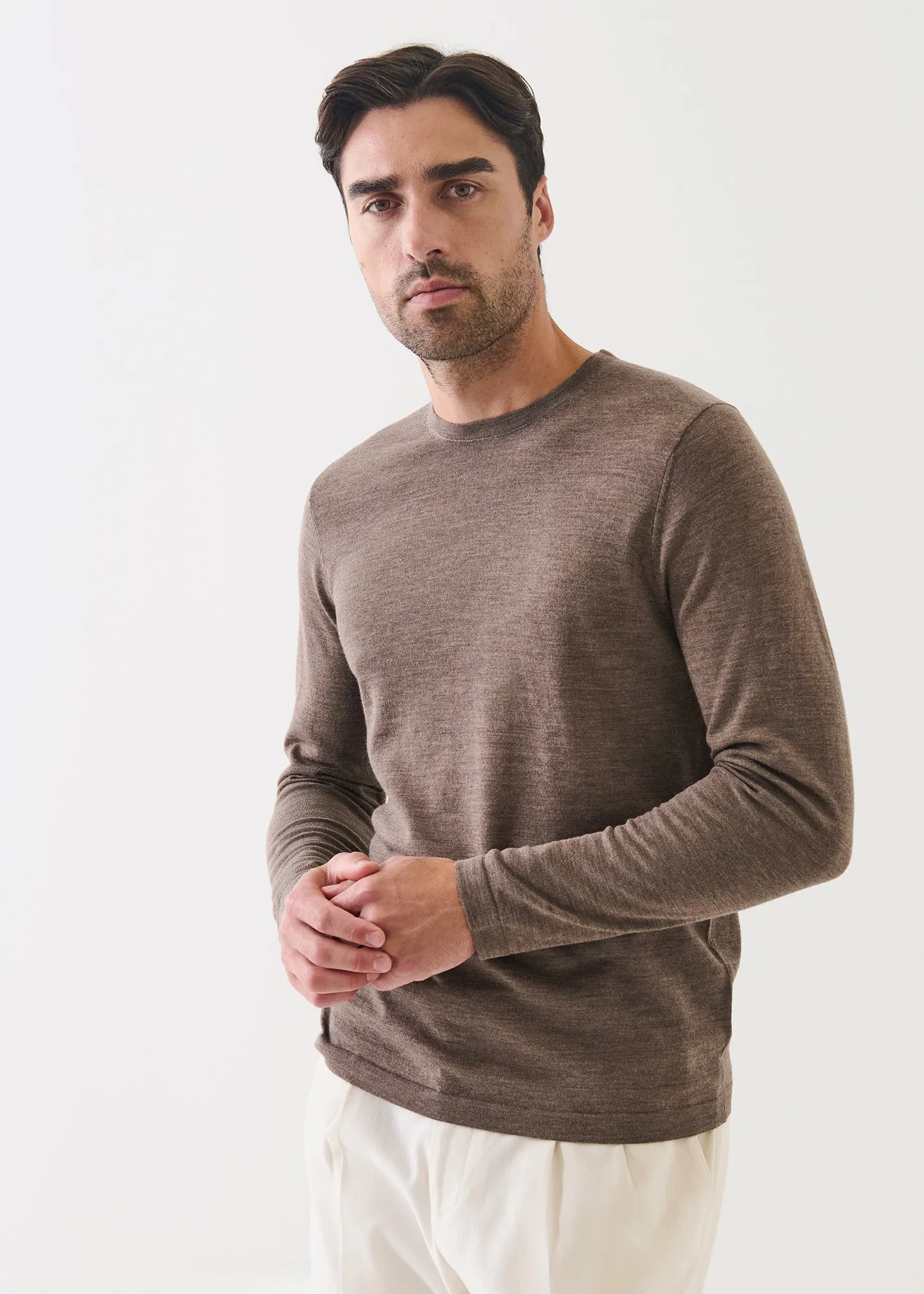 Extra-Fine Merino Crewneck sold by Patrick Assaraf product image thumbnail 3