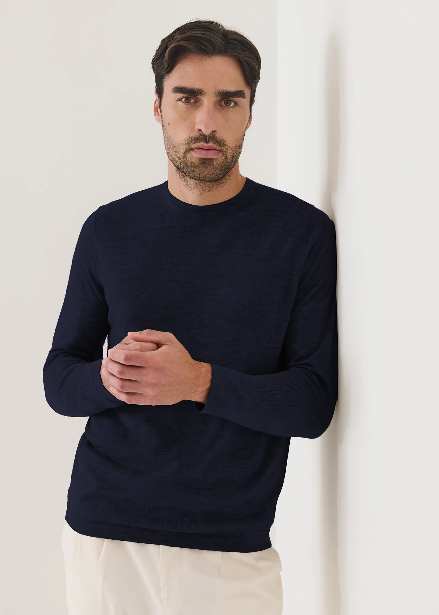 Extra-Fine Merino Crewneck sold by Patrick Assaraf product image thumbnail 5