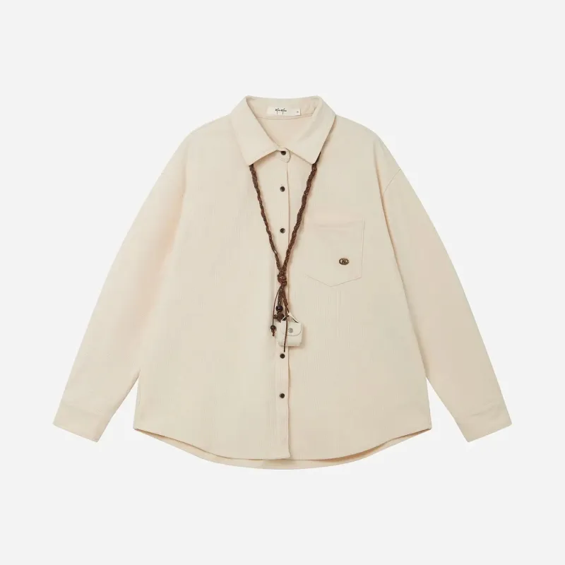 41374 Corduroy Overshirt with Pouch Accessory sold by Mirra Masa