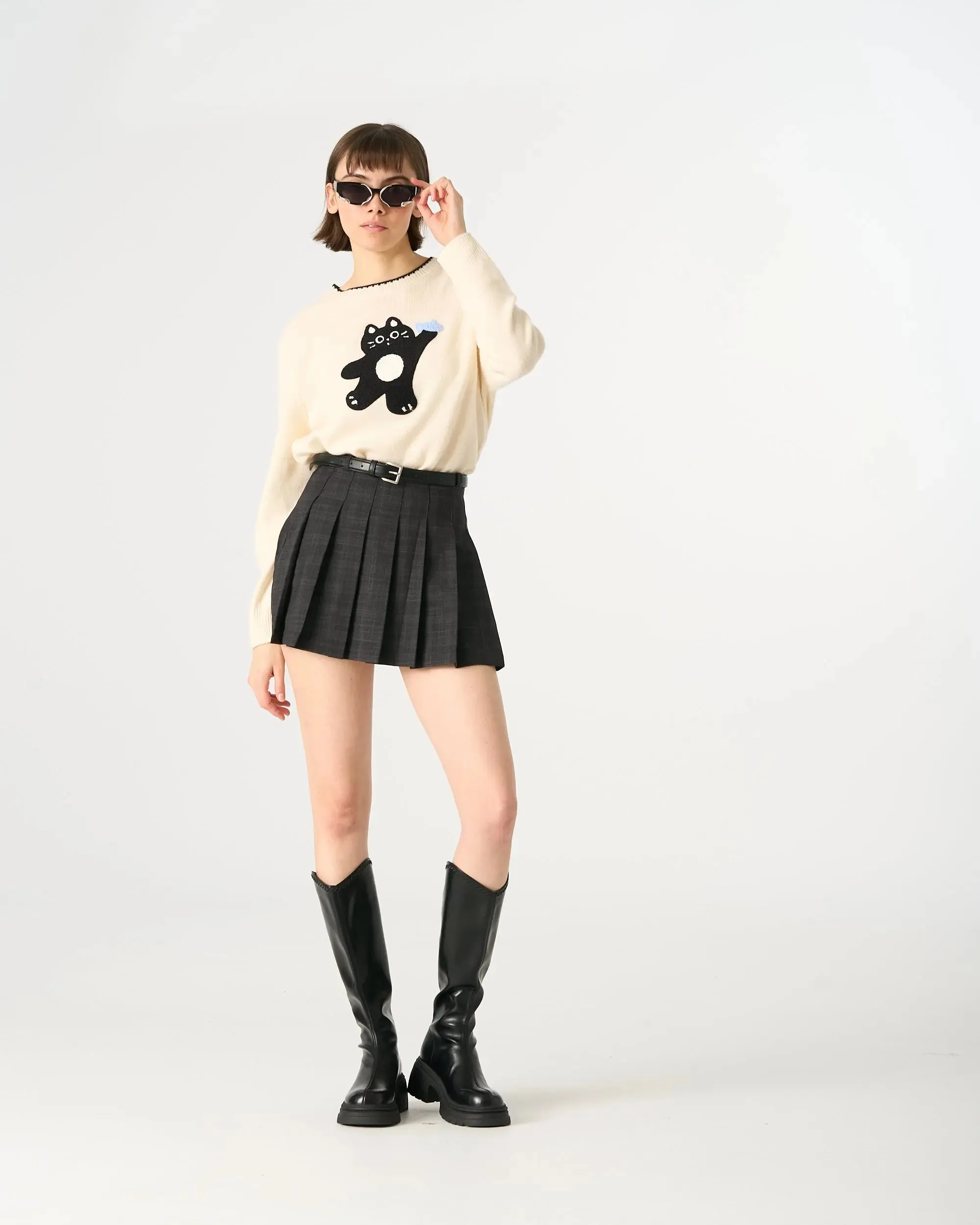 41093 Kitten Crewneck Wool Sweater sold by Mirra Masa product image thumbnail 2