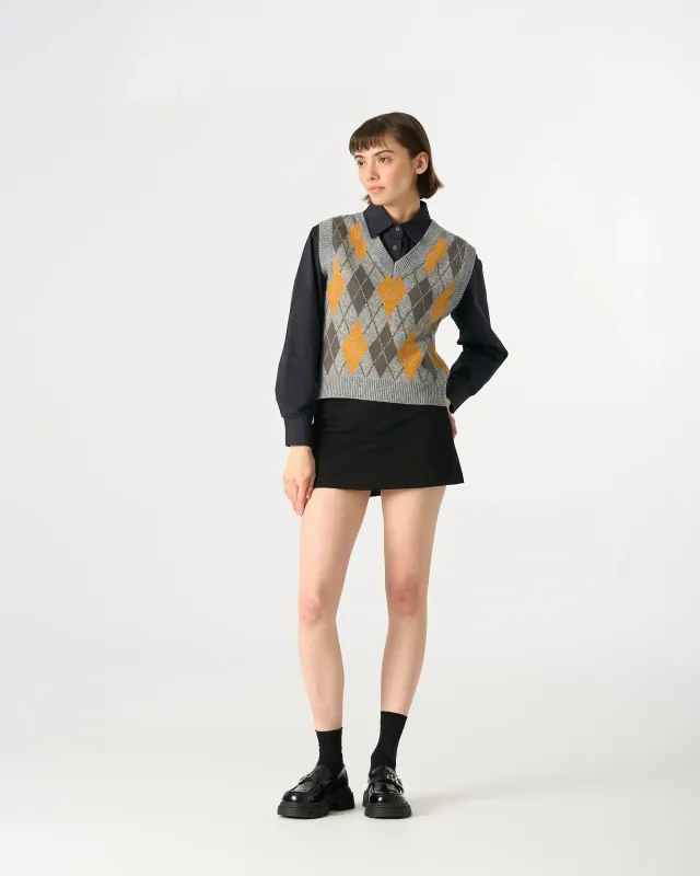 31063 Argyle Knit Sweater Vest sold by Mirra Masa