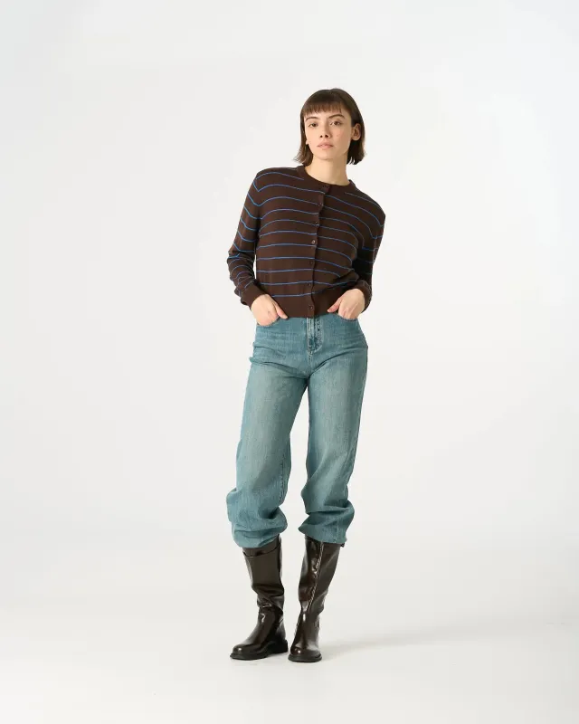 31566 Round Neck Button-Down Cardigan sold by Mirra Masa