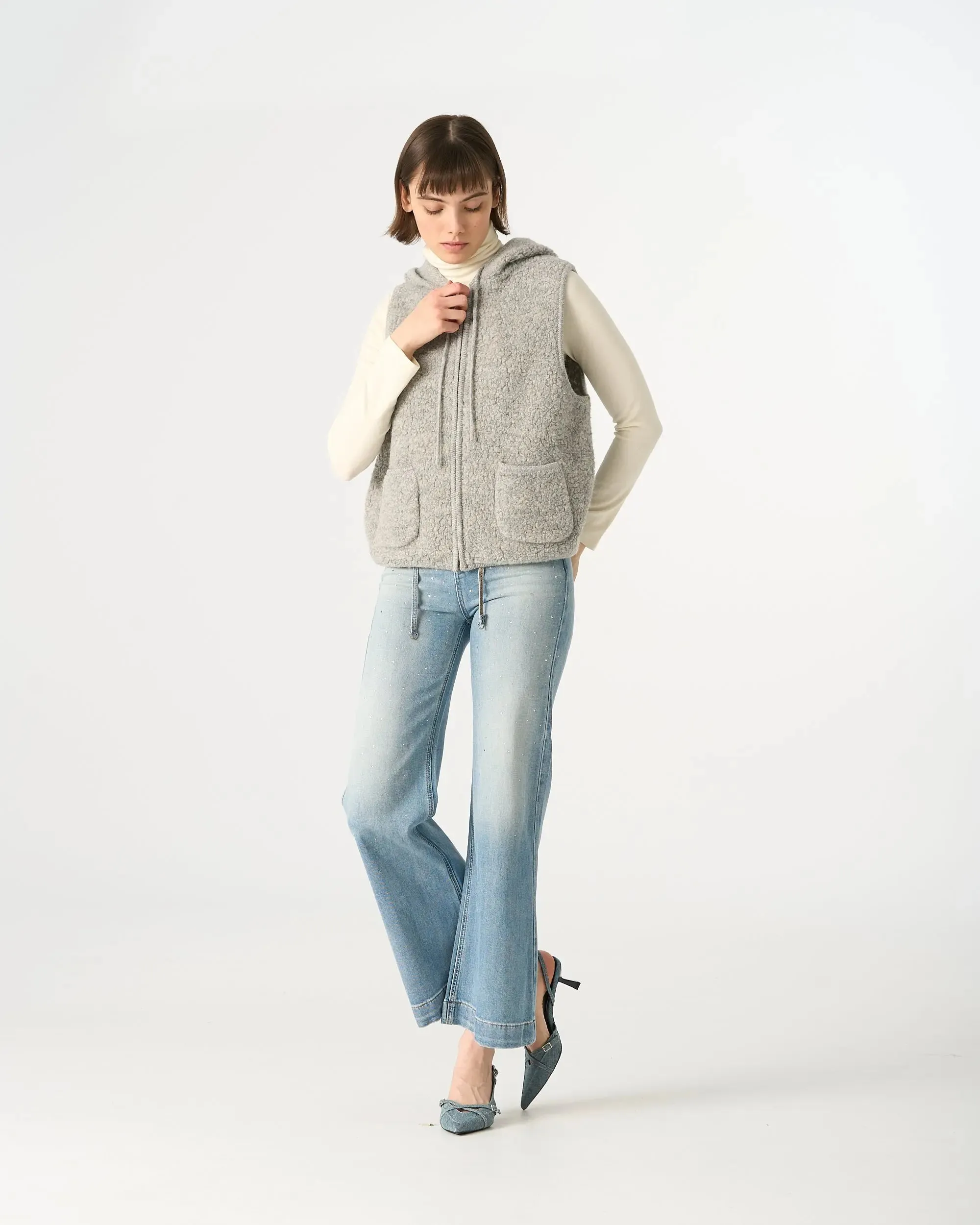 31170 Hooded Wool Zip-Up Vest sold by Mirra Masa product image thumbnail 3