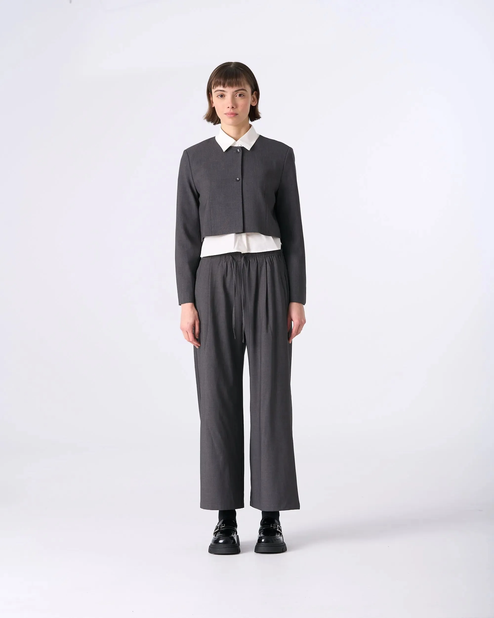34549 Minimalist Two-Button Cropped Blazer sold by Mirra Masa product image thumbnail 4