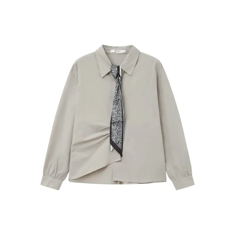 31284 Scarf-Tie Collared Blouse sold by Mirra Masa