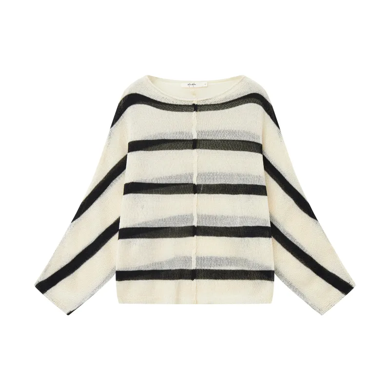 31811 Striped Breezy Knit Top sold by Mirra Masa