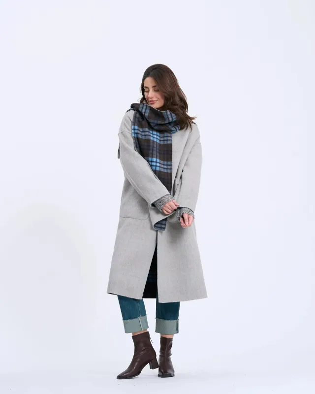 1934Q Checkered Reversible Wear Wool Coat sold by Mirra Masa