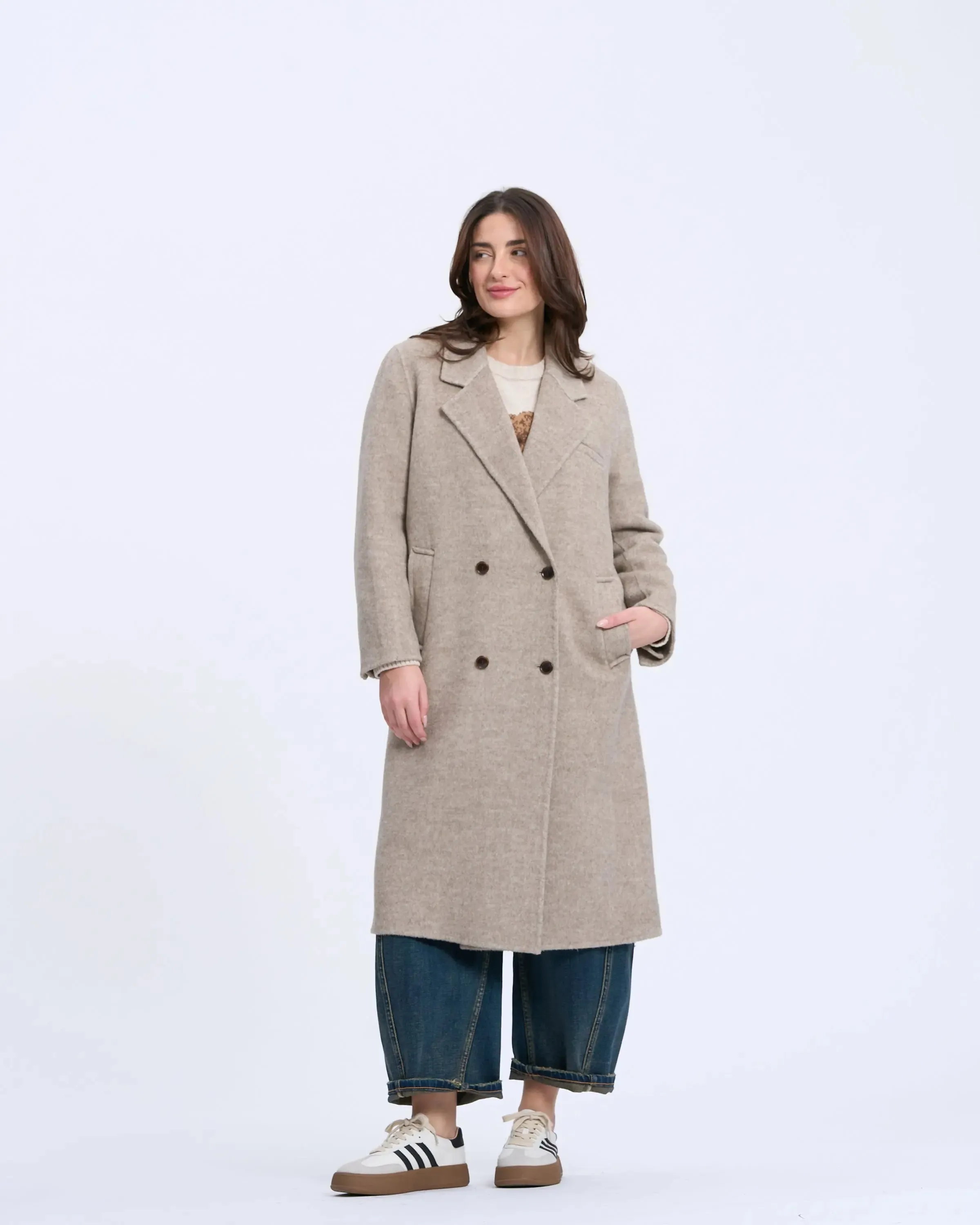 1334D Long Wool Coat sold by Mirra Masa