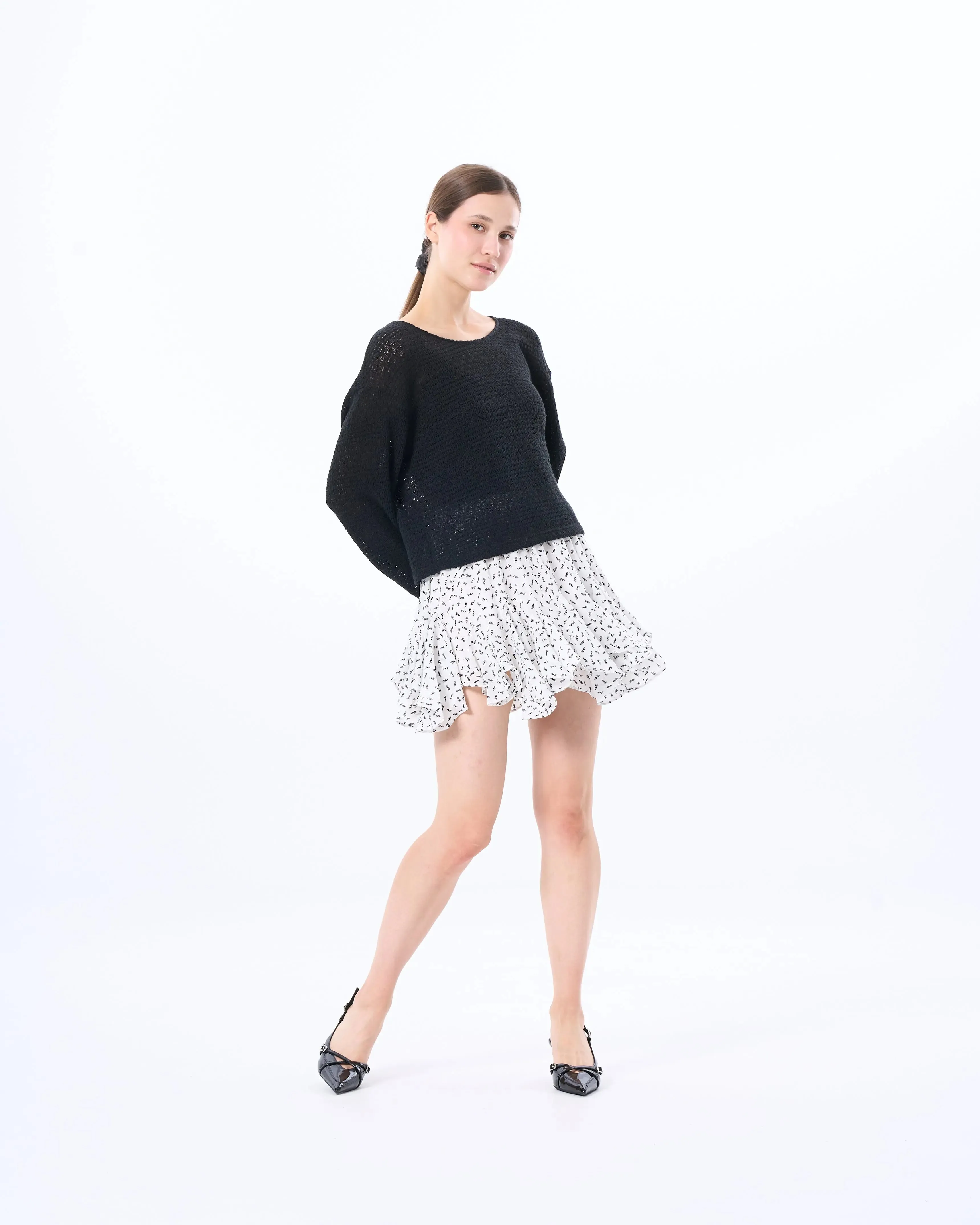 SK03OM6 Ruffled Short Skirt sold by Mirra Masa product image thumbnail 2