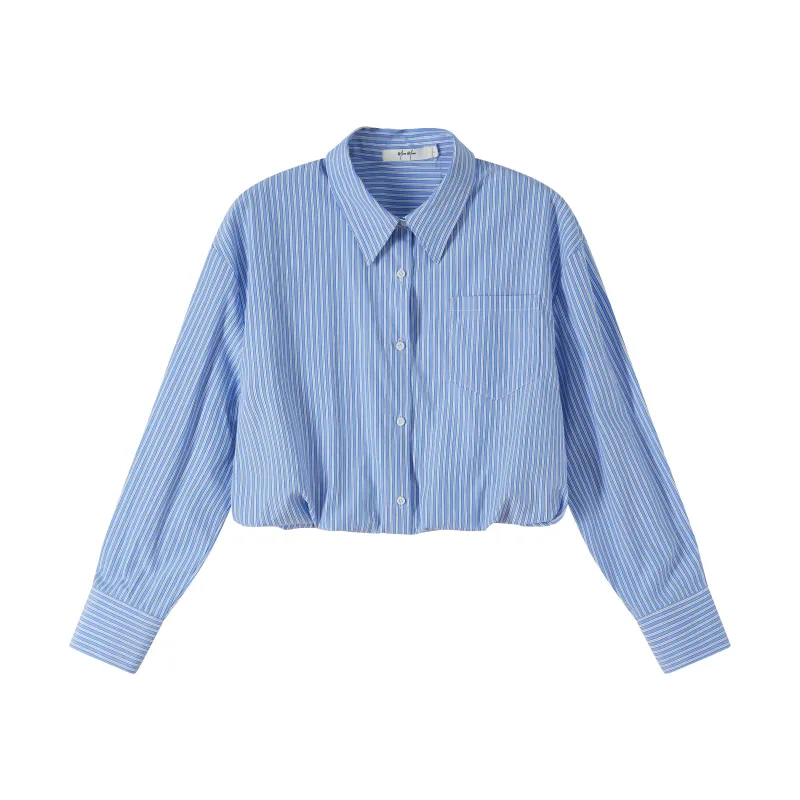 BL5Z0M6 Cropped and Tucked Shirt sold by Mirra Masa