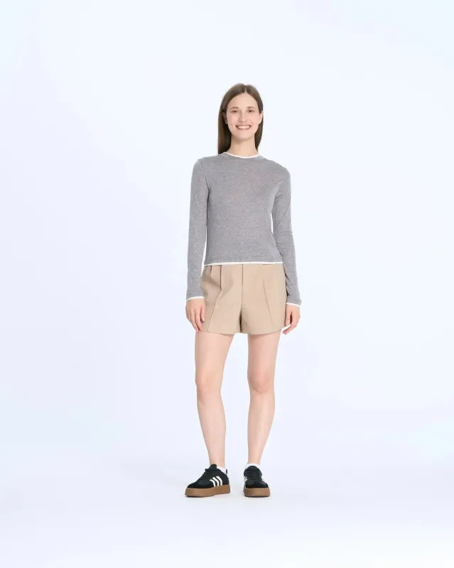 8384Q Layered Roundneck Top made by Mirra Masa