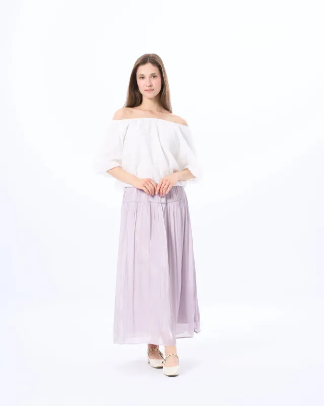 TS08QM6 Laced Off-Shoulder Blouse sold by Mirra Masa