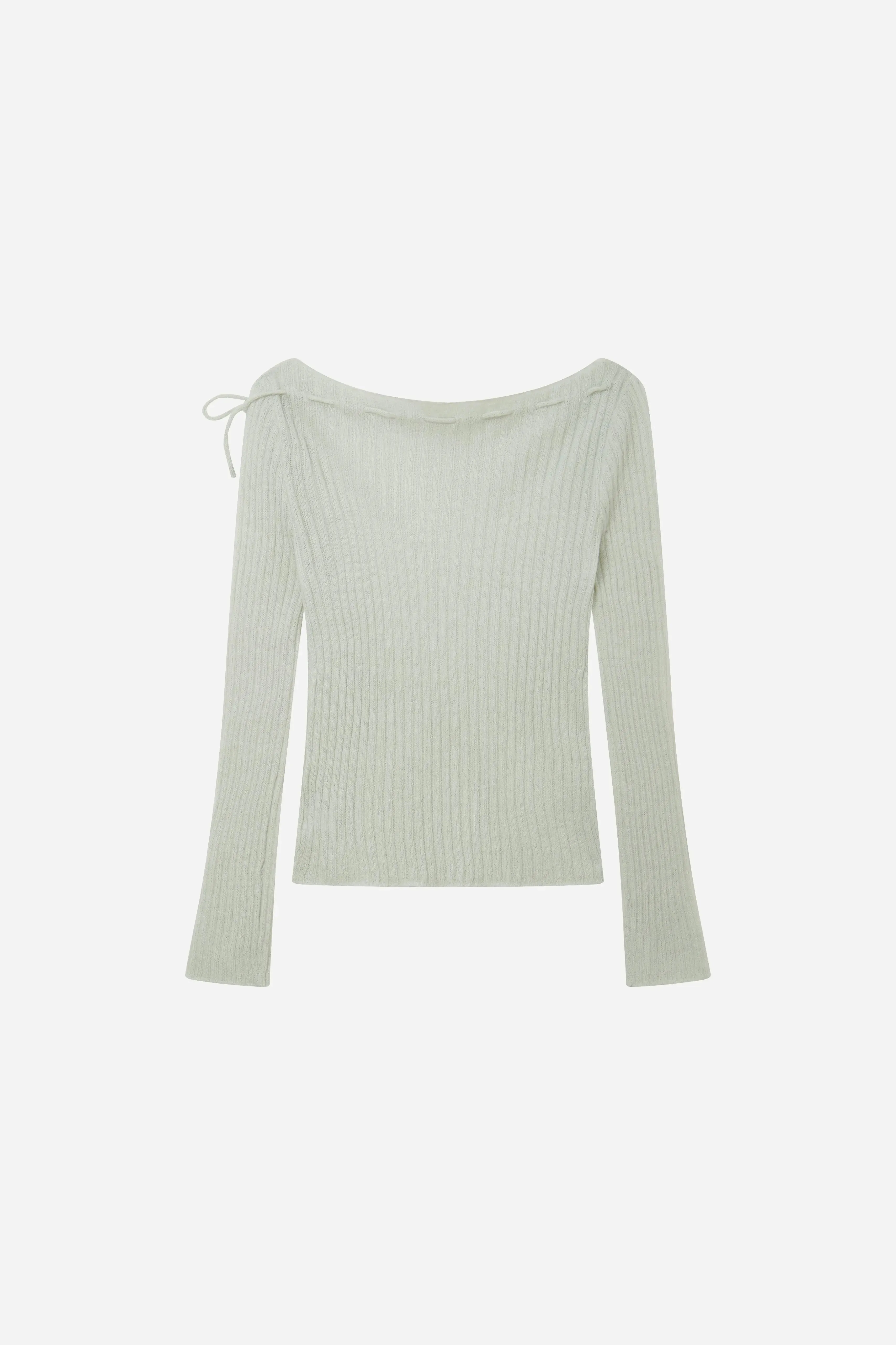 11280 Ribbed Off-Shoulder Tie Knit sold by Mirra Masa product image thumbnail 2