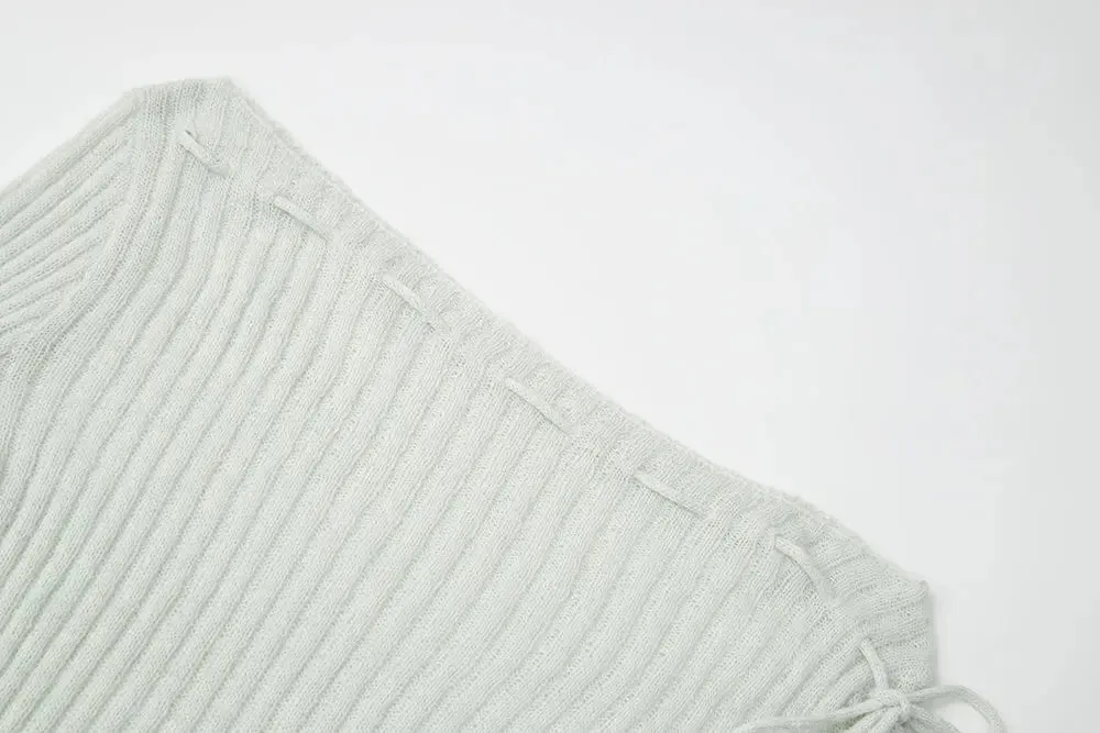 11280 Ribbed Off-Shoulder Tie Knit sold by Mirra Masa product image thumbnail 3