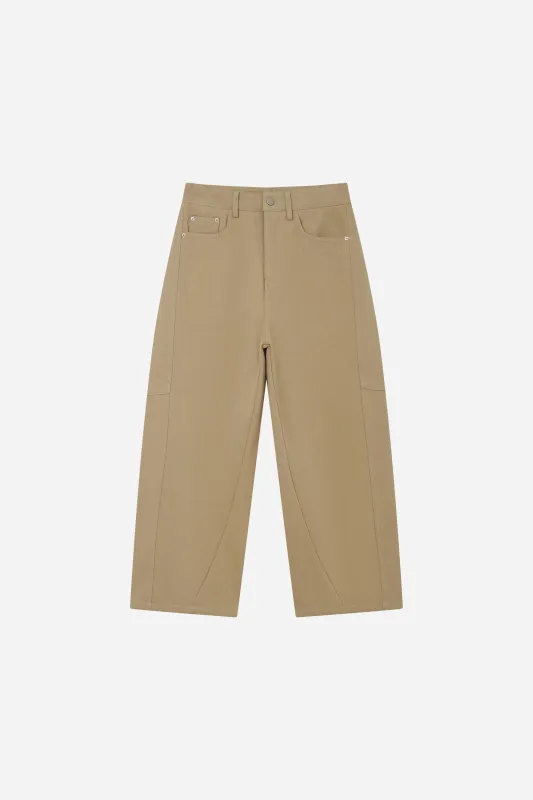 S42203 Mid-Rise Cotton Barrel Pant made by Mirra Masa