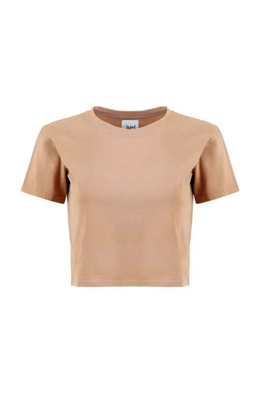 Melody Everyday Organic Cotton Tee - Camel sold by Lezat