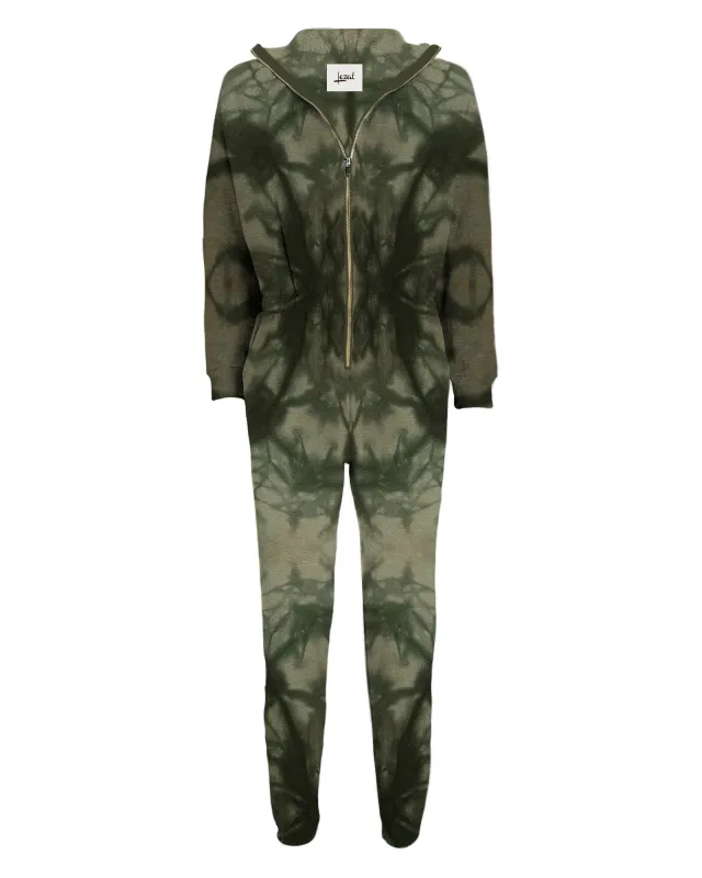 Restore Soft Terry Jumpsuit - Hunter Green Tie Dye sold by Lezat