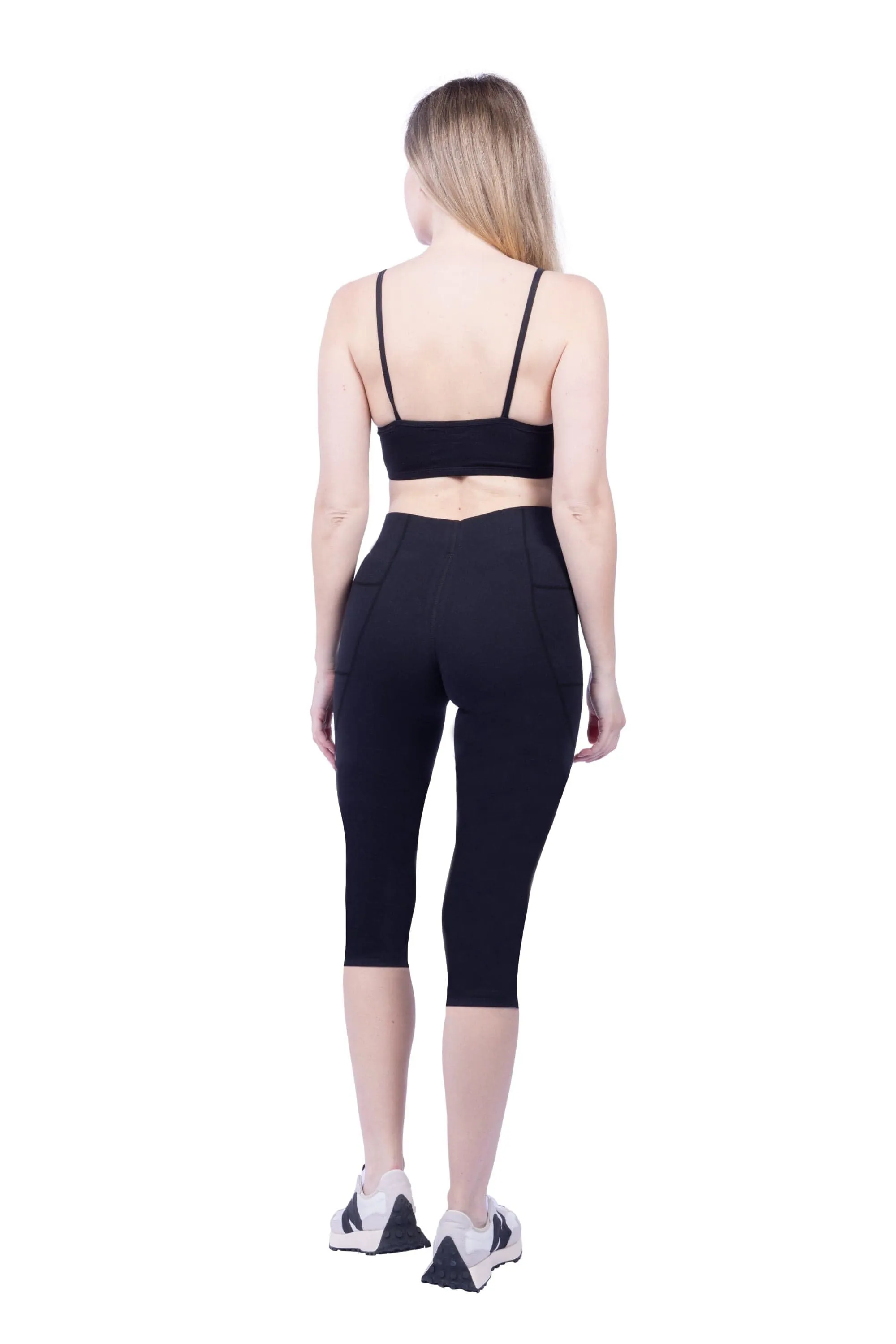Mae Organic Cotton High Waisted Capri Legging sold by Lezat product image thumbnail 4