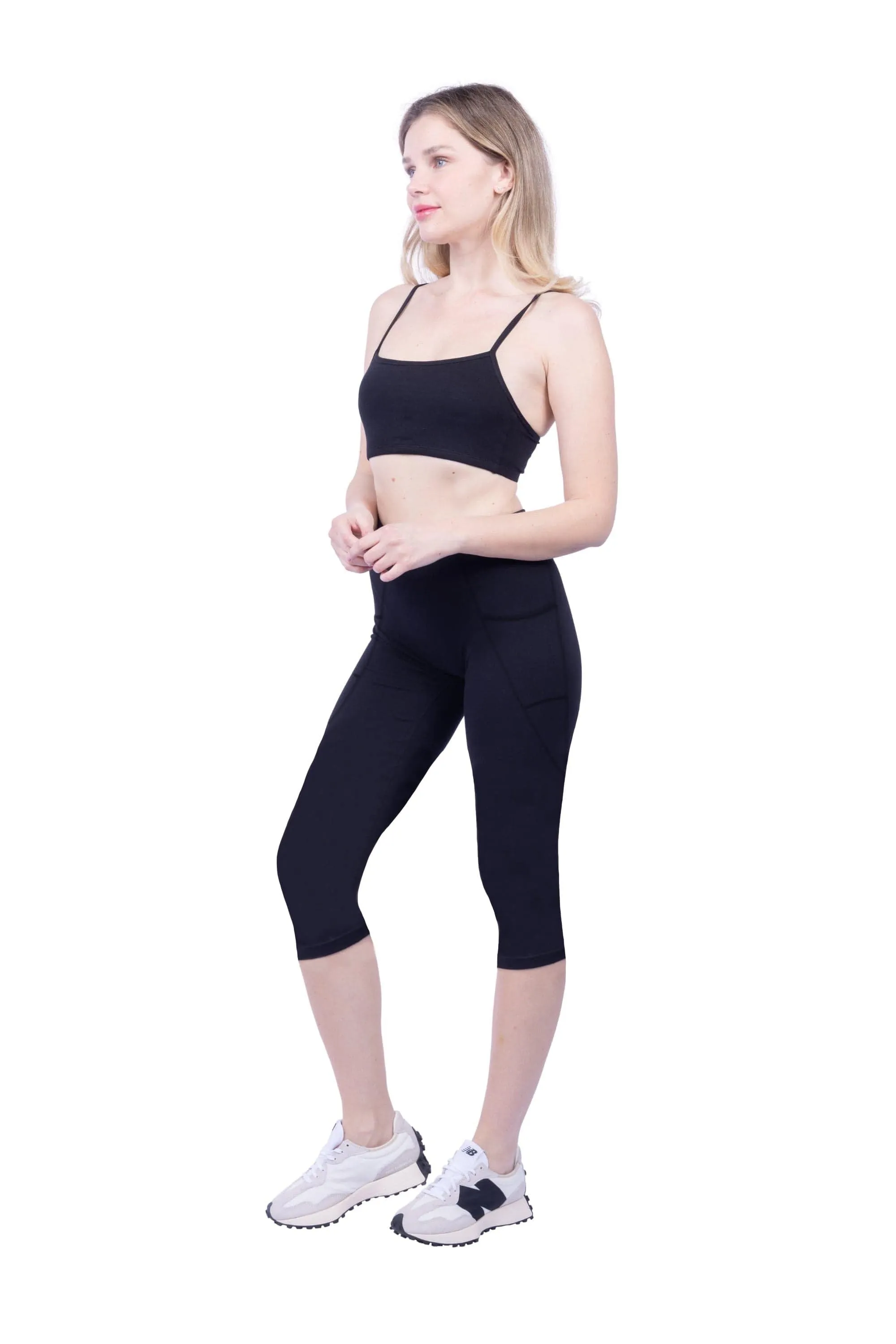 Mae Organic Cotton High Waisted Capri Legging sold by Lezat product image thumbnail 3