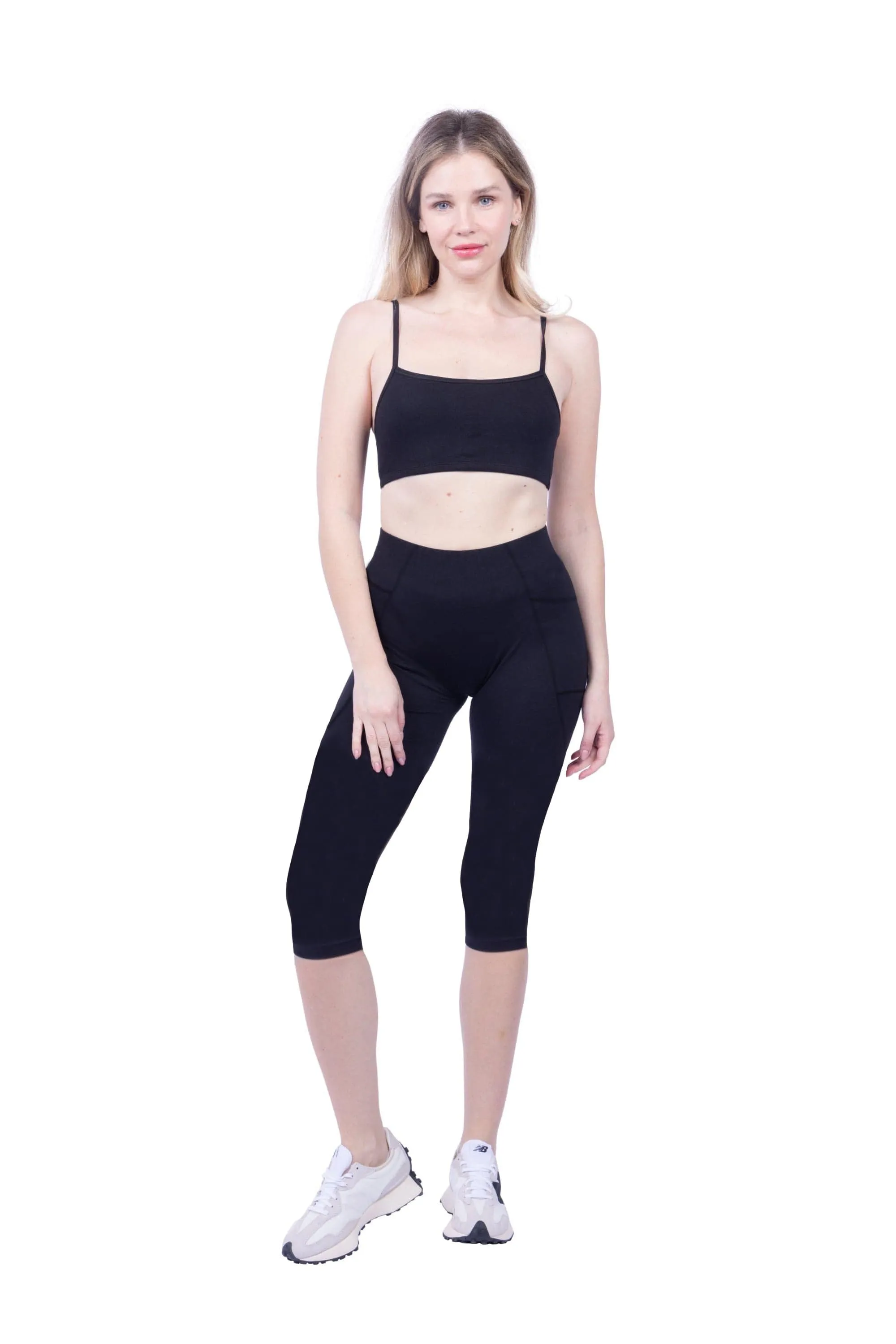 Mae Organic Cotton High Waisted Capri Legging sold by Lezat product image thumbnail 2