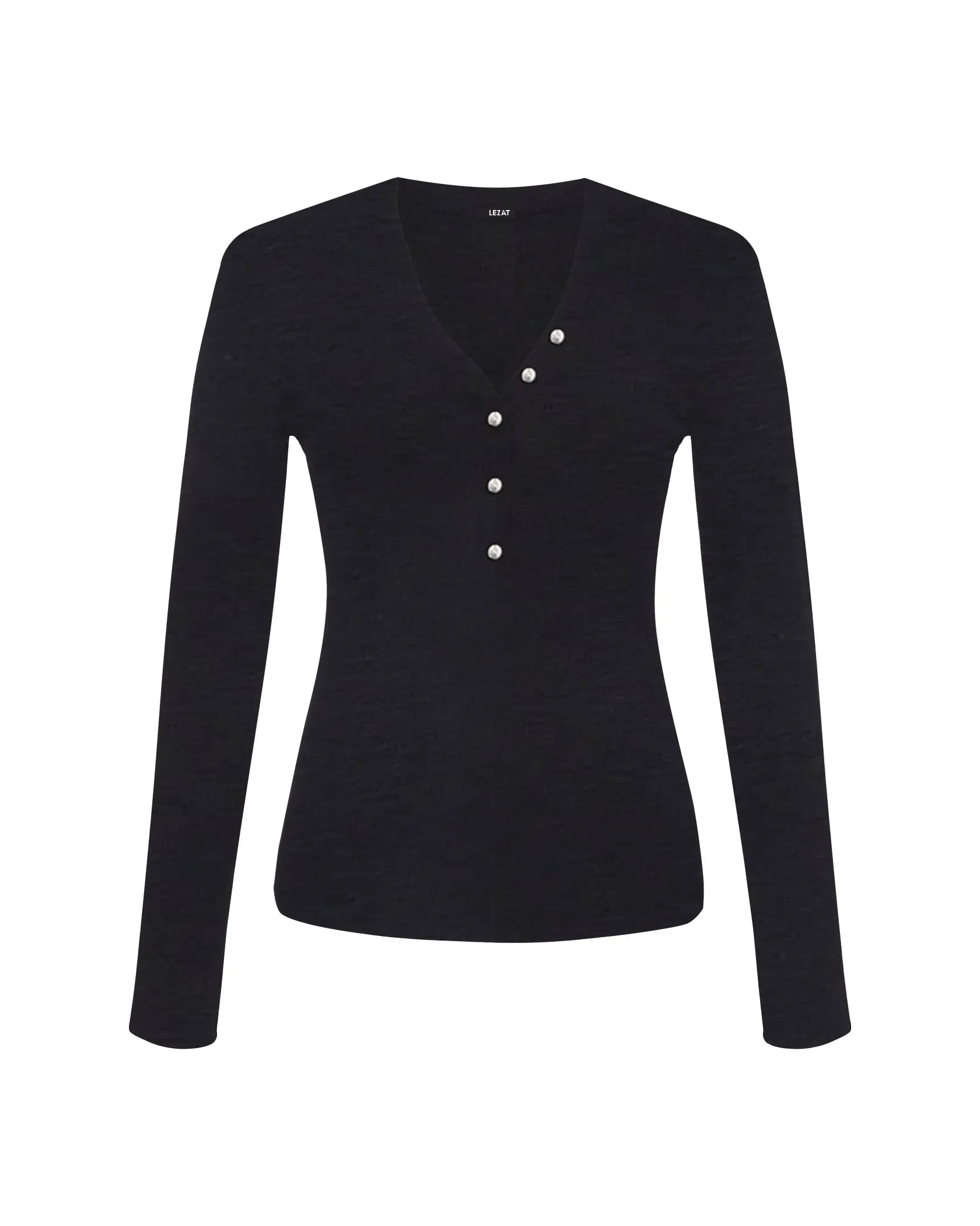 Monroe Organic Cotton Henley Long Sleeve sold by Lezat