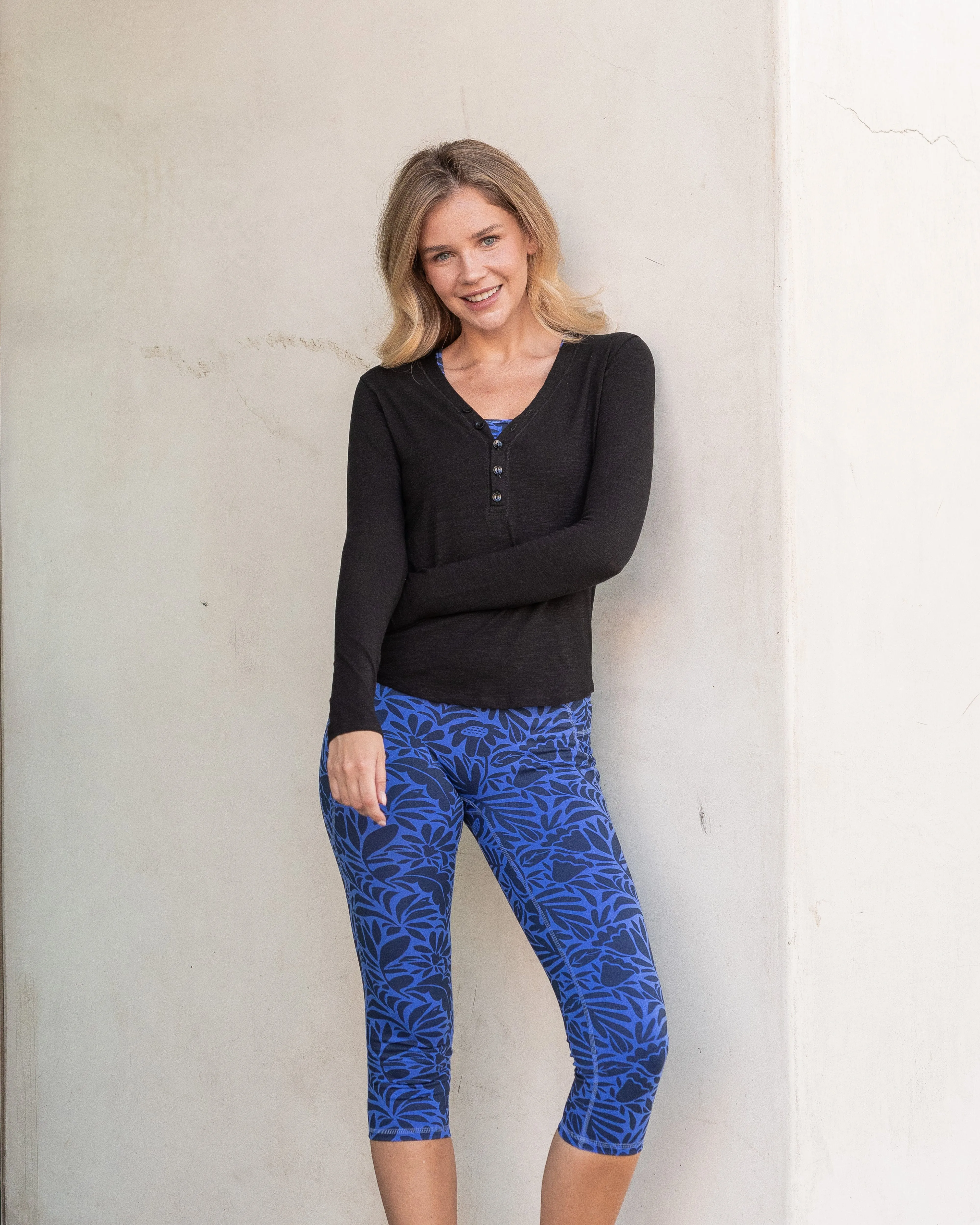 Monroe Organic Cotton Henley Long Sleeve sold by Lezat product image thumbnail 2