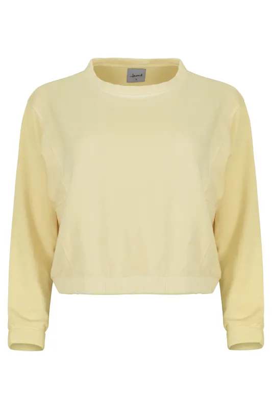 Ivy Boxy Cropped Modal Pullover - Sunny made by Lezat