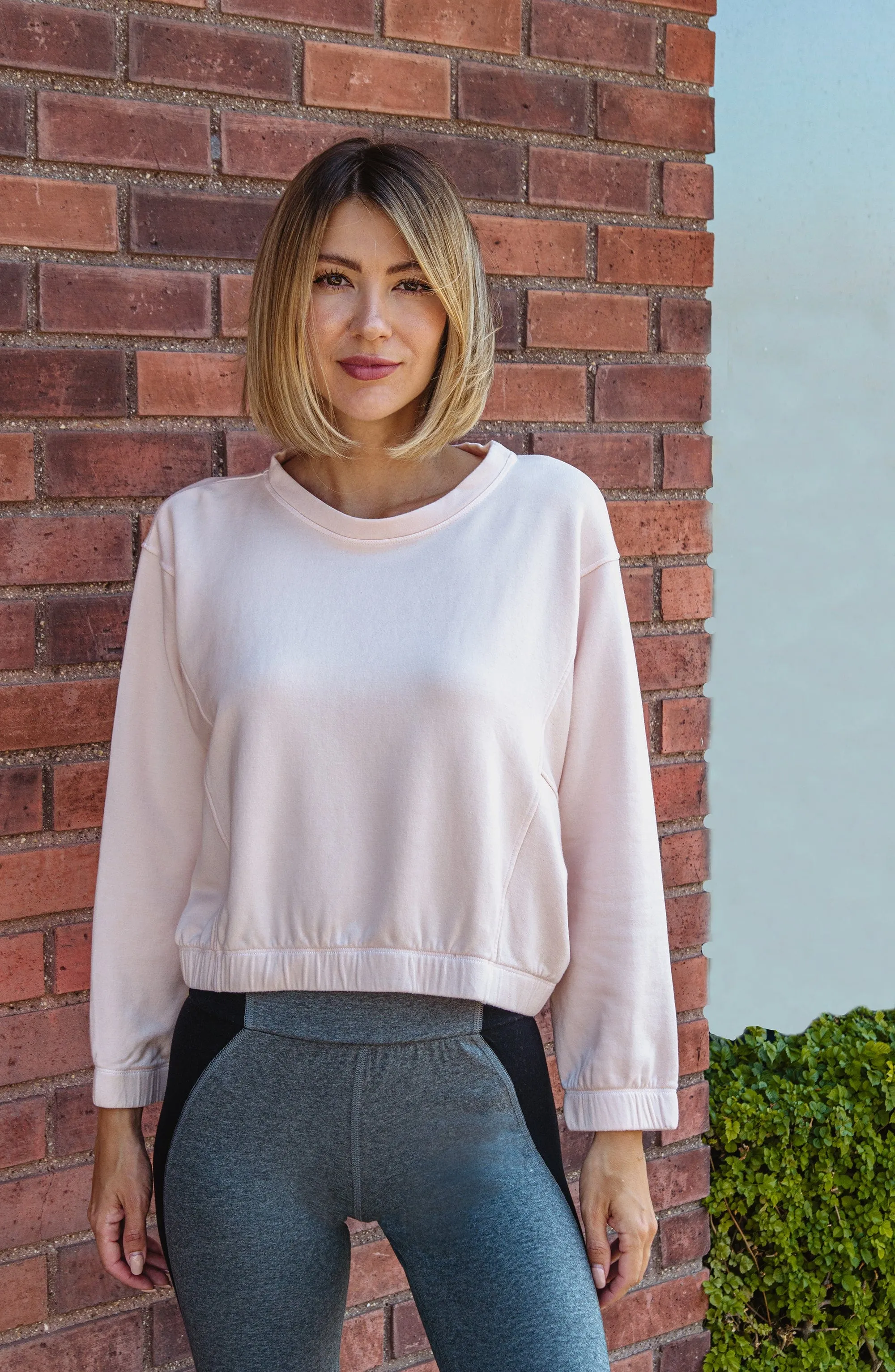 Ivy Boxy Cropped Modal Pullover - Rose Quartz sold by Lezat product image thumbnail 5