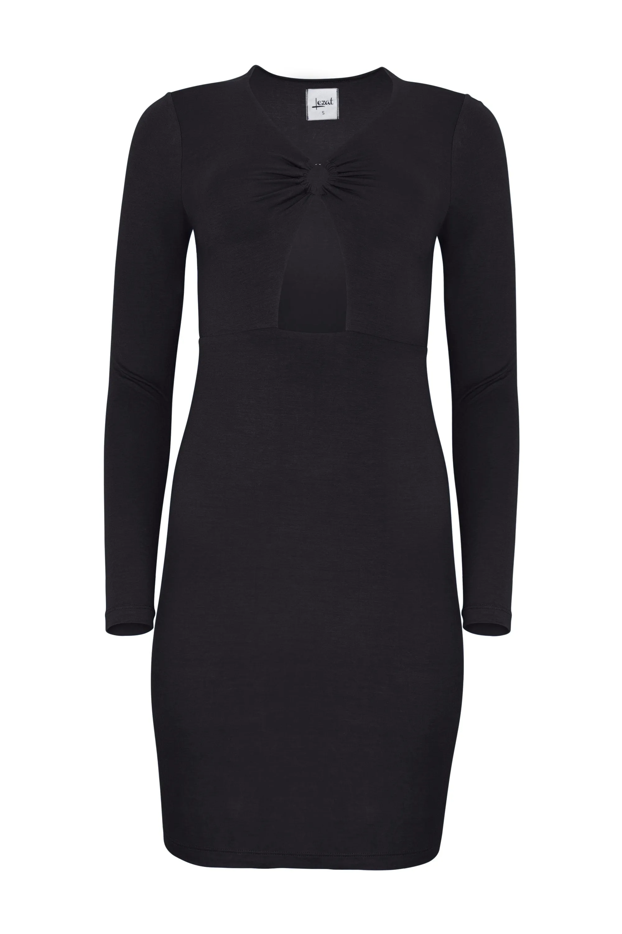 Nelly Front Cut Out Modal Mini Dress - Black sold by Lezat