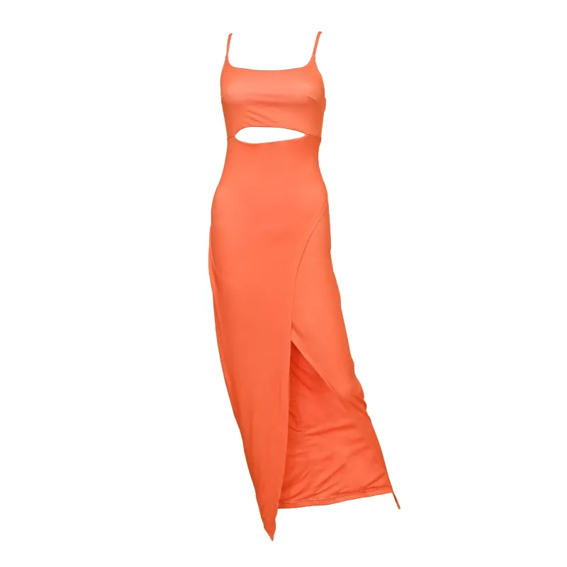 Selena Modal Cutout Slit Dress - Glow sold by Lezat