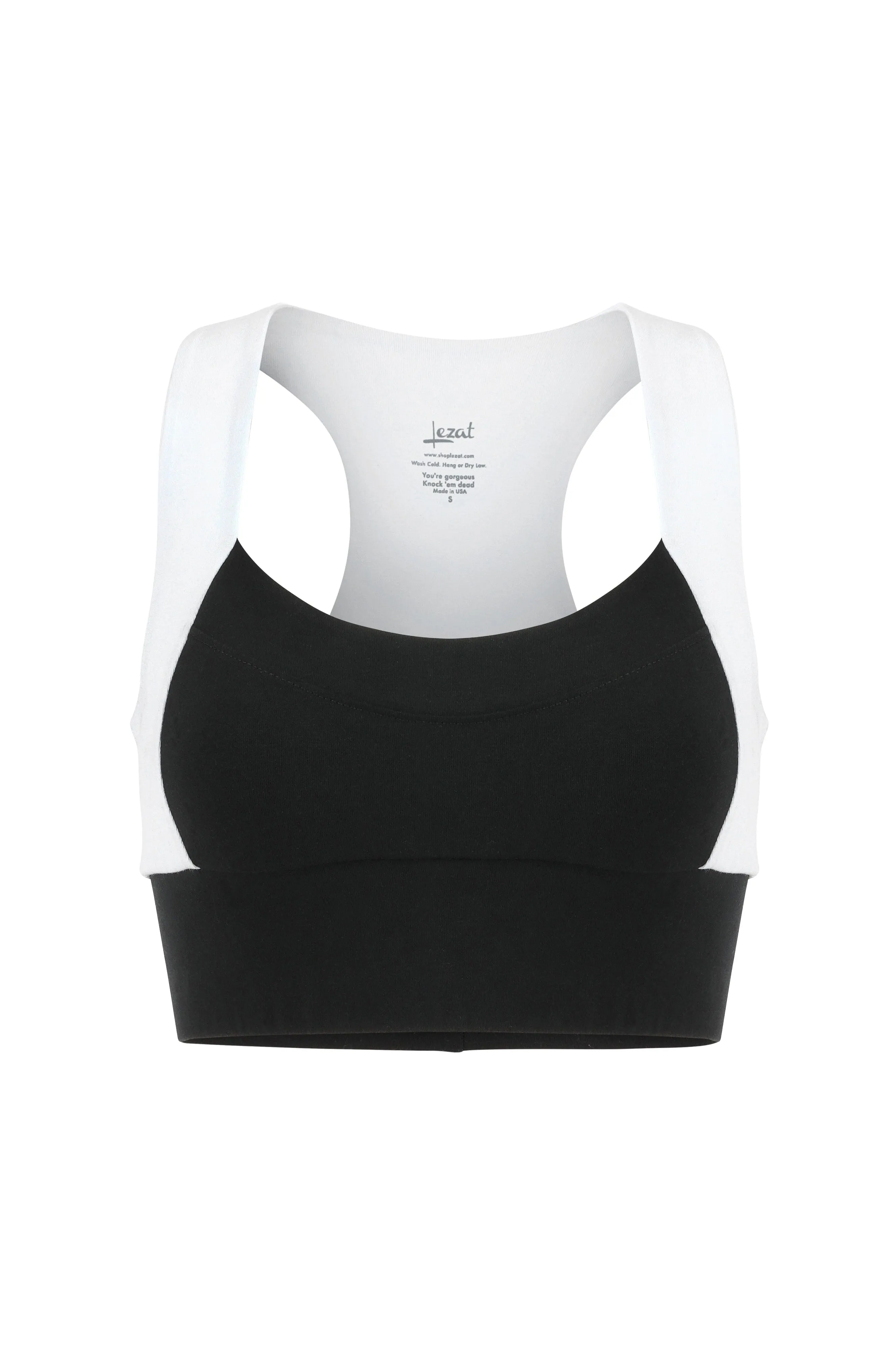 Neda Colorblock Organic Cotton Bra Top sold by Lezat
