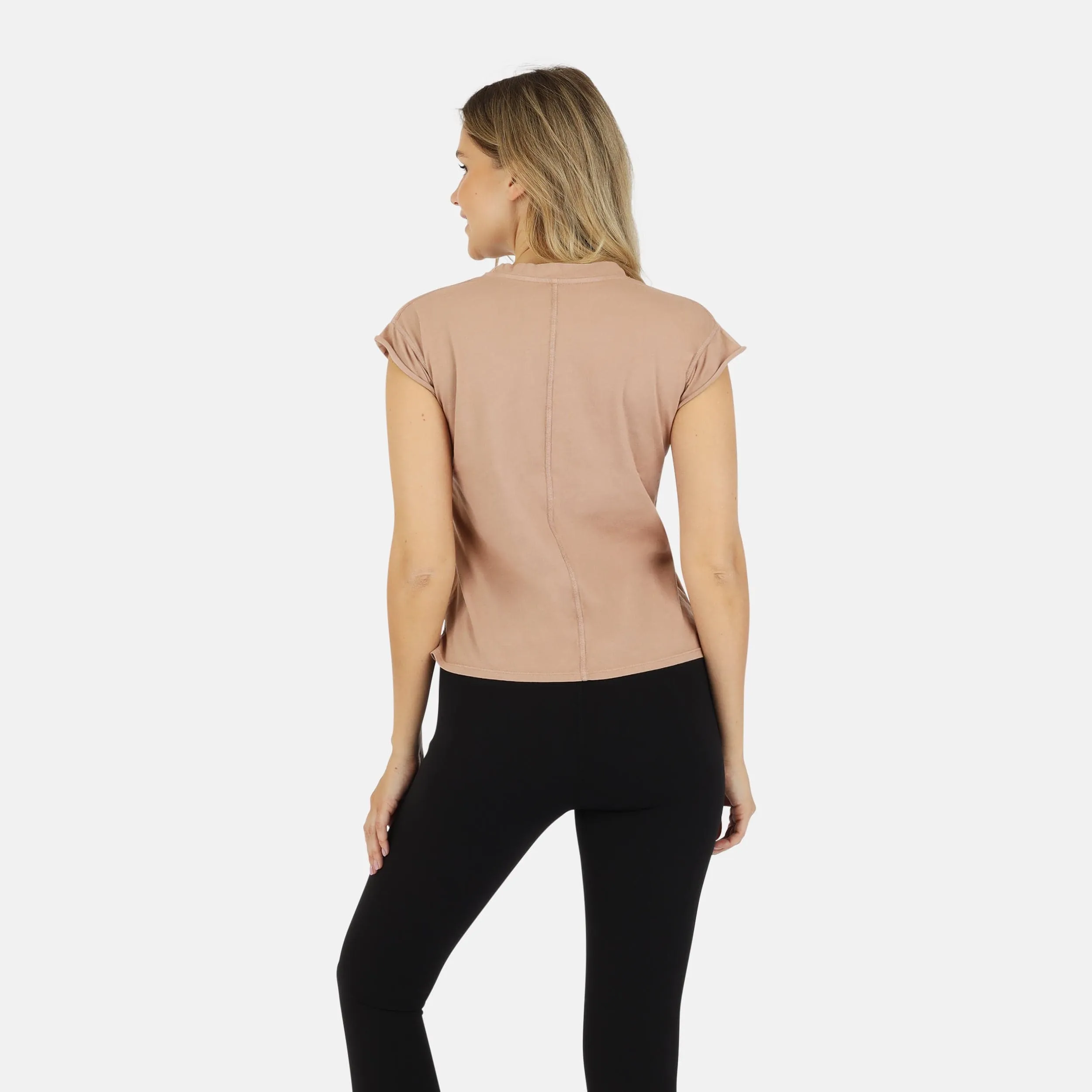 Tessa Organic Cotton Tee - Camel sold by Lezat product image thumbnail 3
