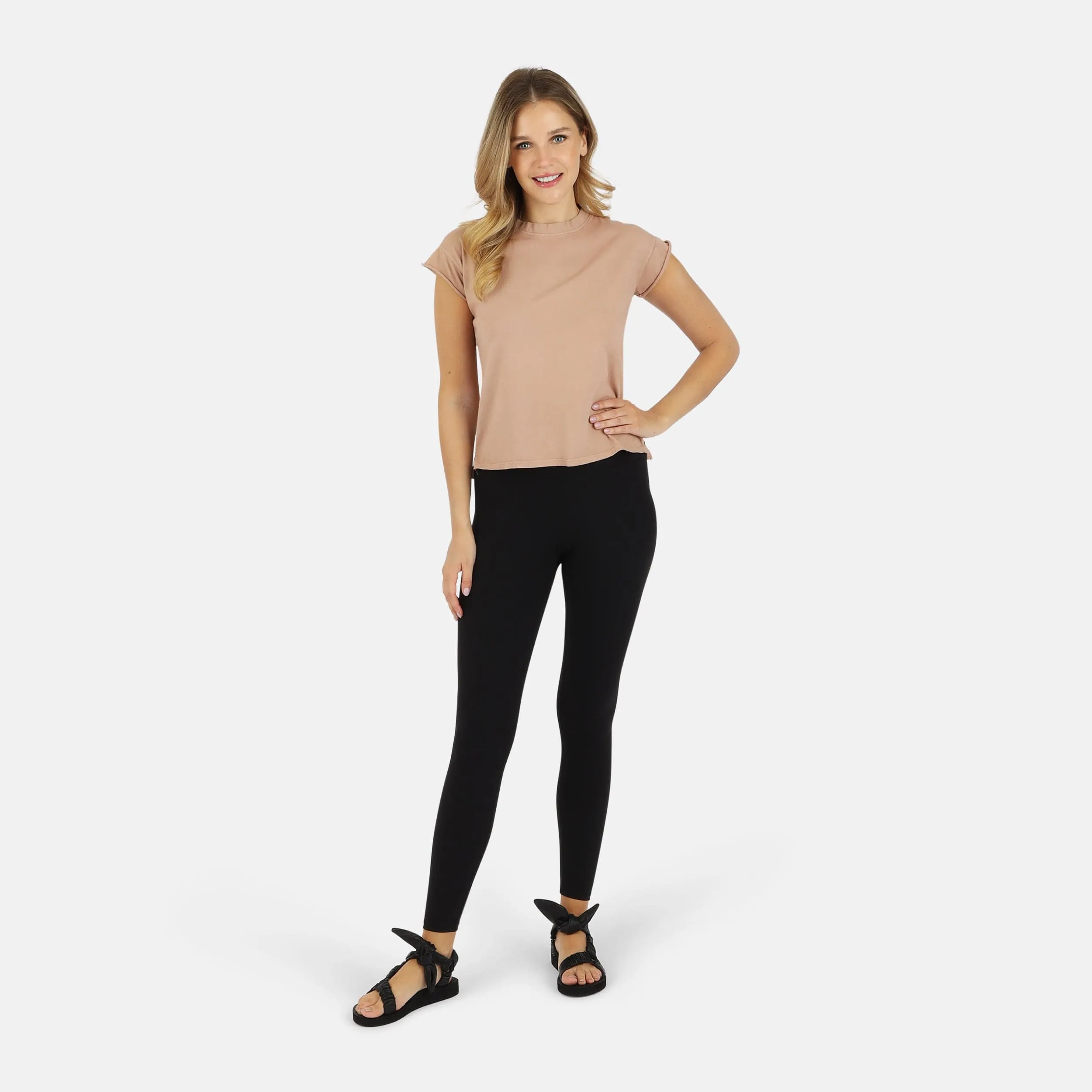 Tessa Organic Cotton Tee - Camel sold by Lezat product image thumbnail 4