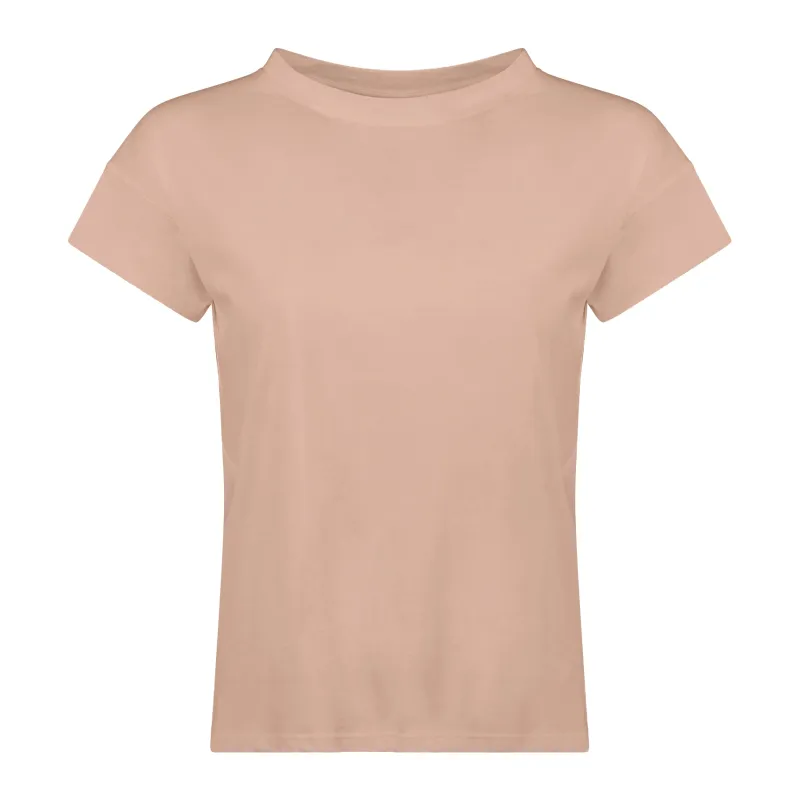 Tessa Organic Cotton Tee - Camel sold by Lezat