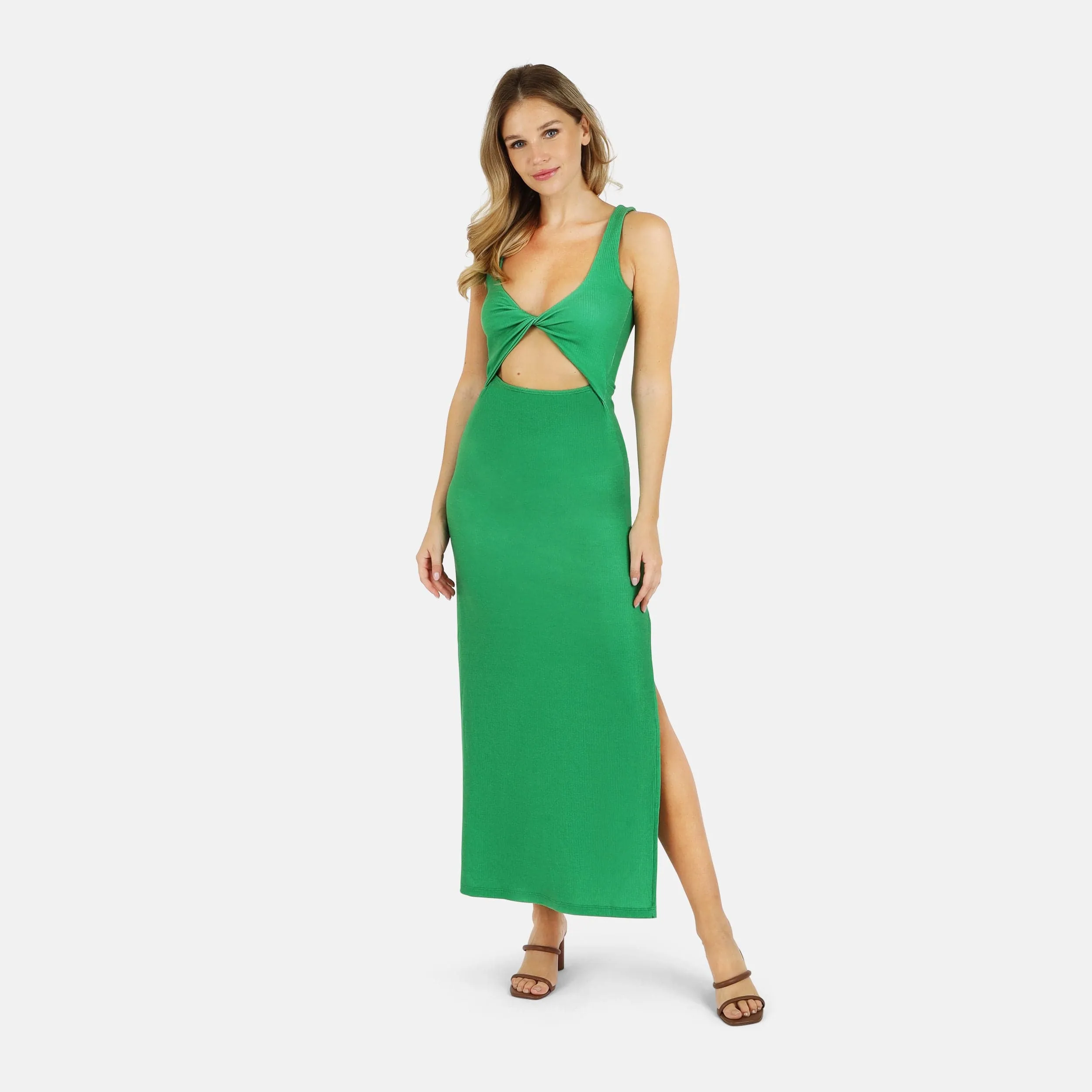 Krista Twist Dress - Kelly Green sold by Lezat product image thumbnail 3
