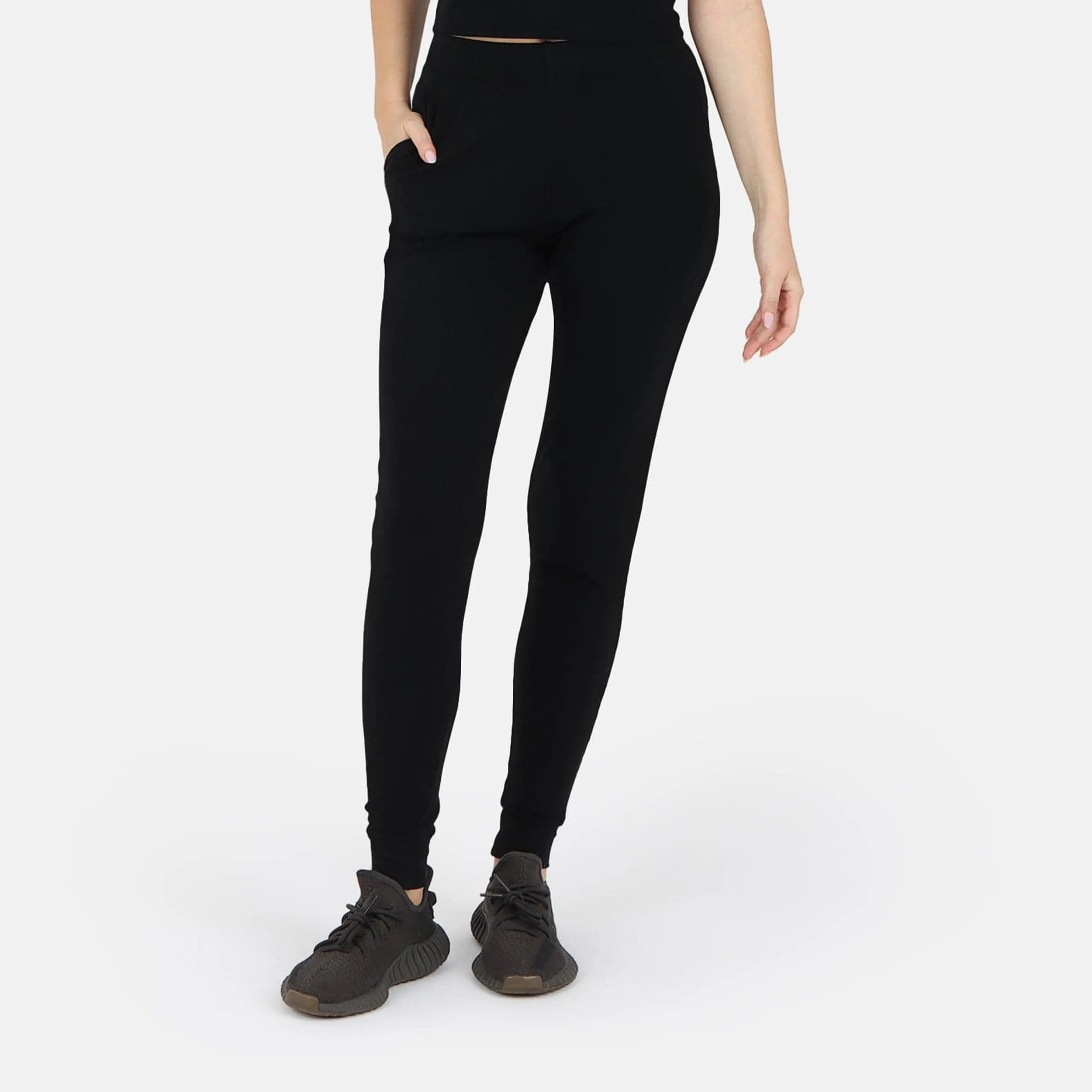 Self-Love Rib Jogger Pant - Black sold by Lezat product image thumbnail 3