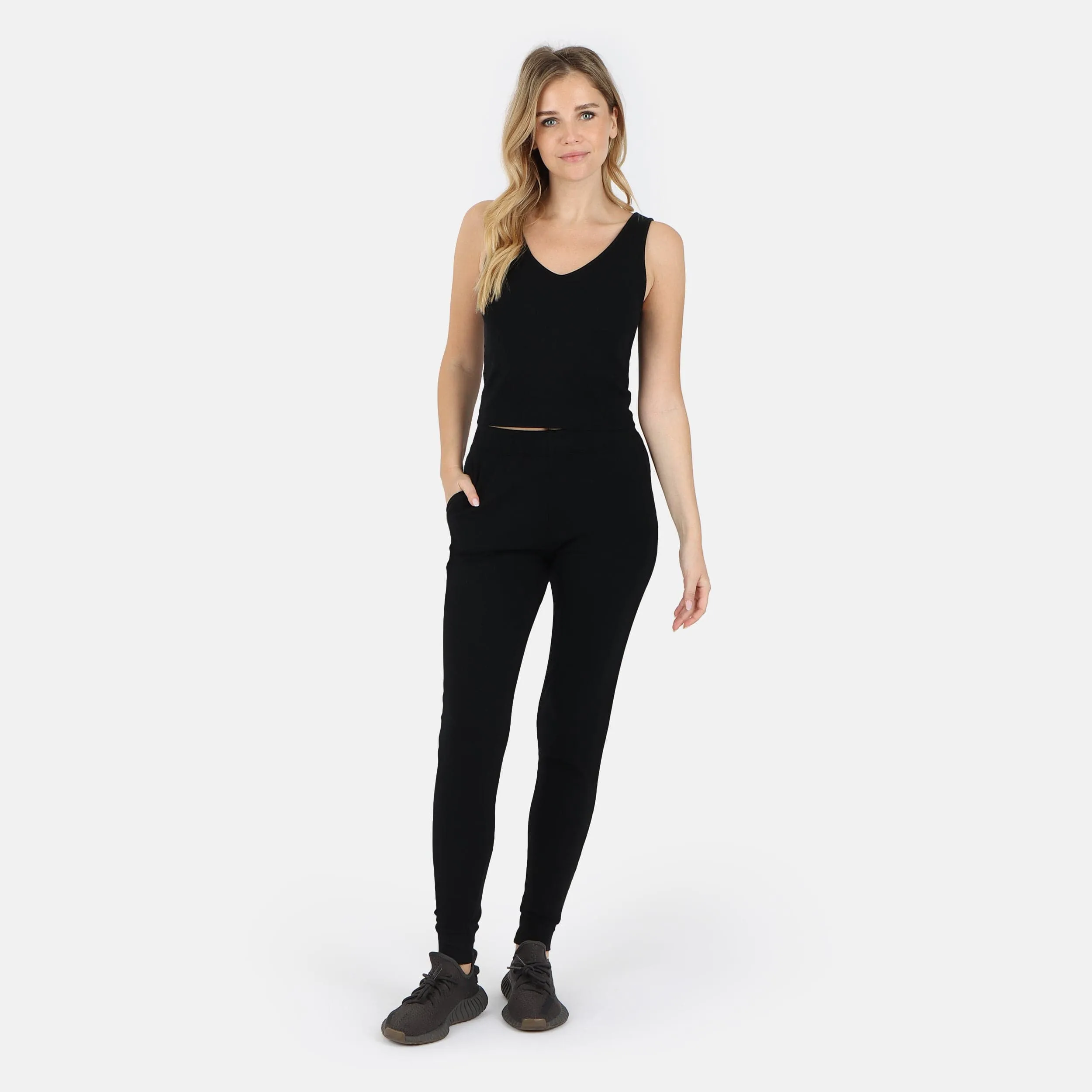 Self-Love Rib Jogger Pant - Black sold by Lezat product image thumbnail 5
