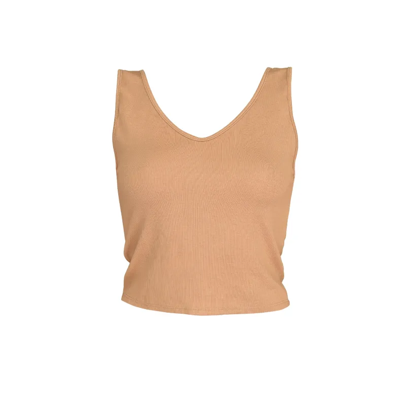 Self-Love Rib Tank - Beige sold by Lezat