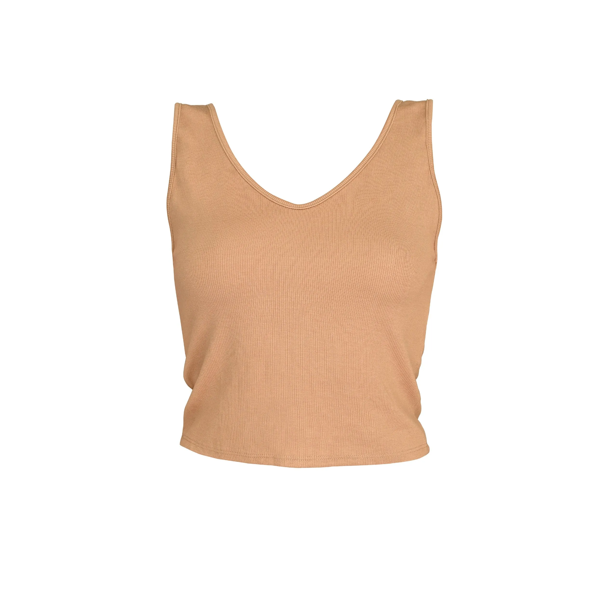 Self-Love Rib Tank - Beige sold by Lezat