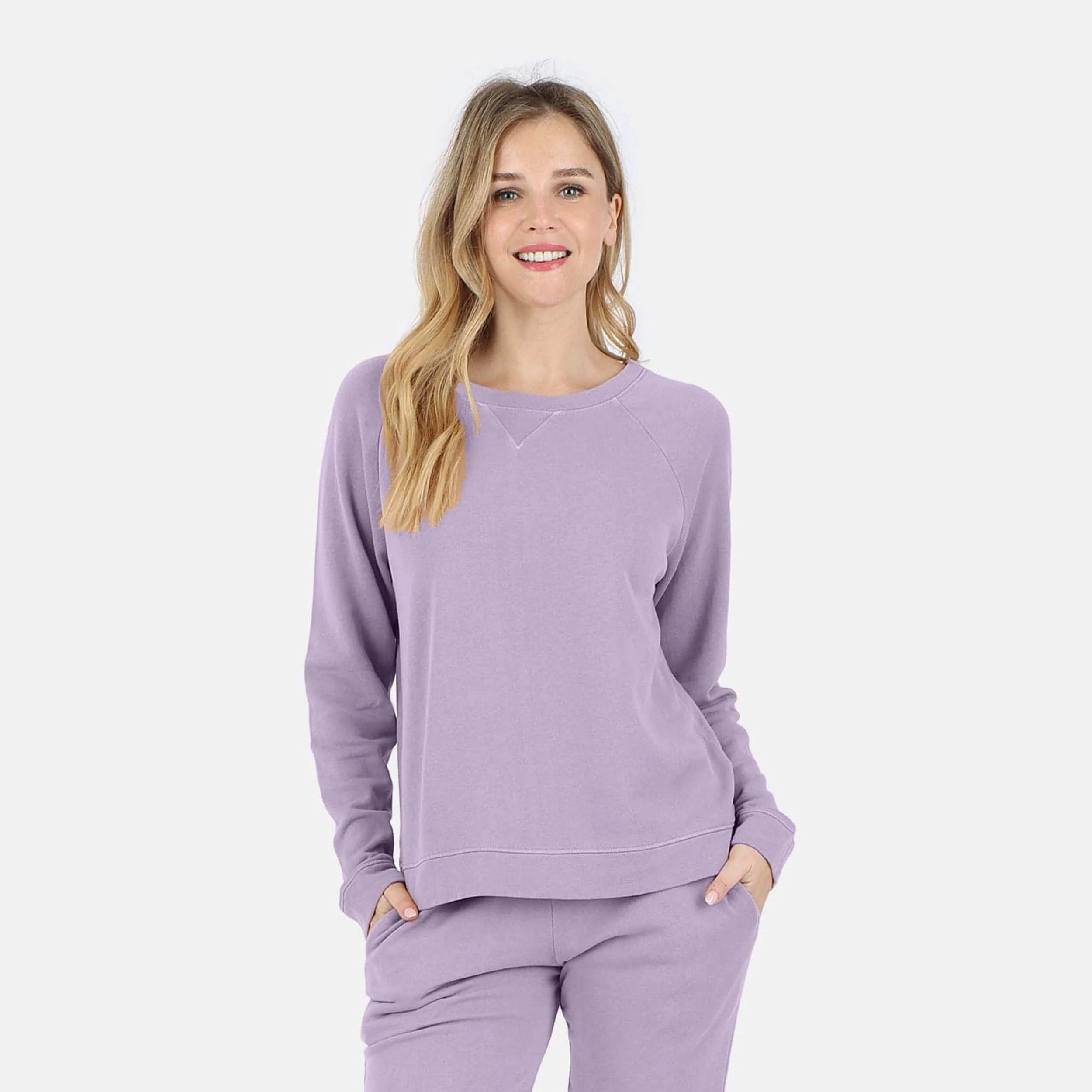 Melody Everyday Organic Cotton Pullover Sweatshirt - Lavender sold by Lezat product image thumbnail 2