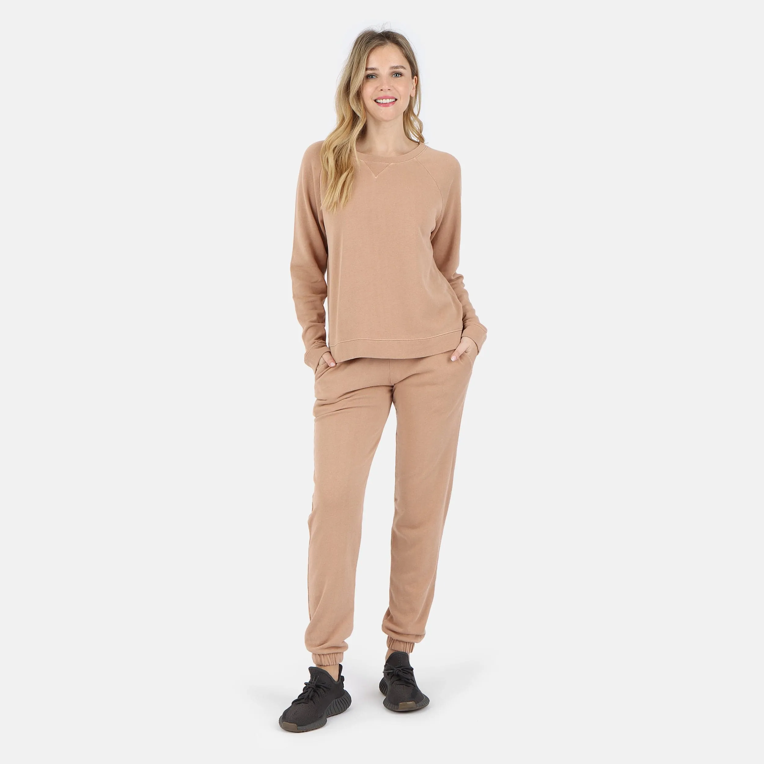 Melody Everyday Organic Cotton Pullover Sweatshirt - Camel sold by Lezat product image thumbnail 3
