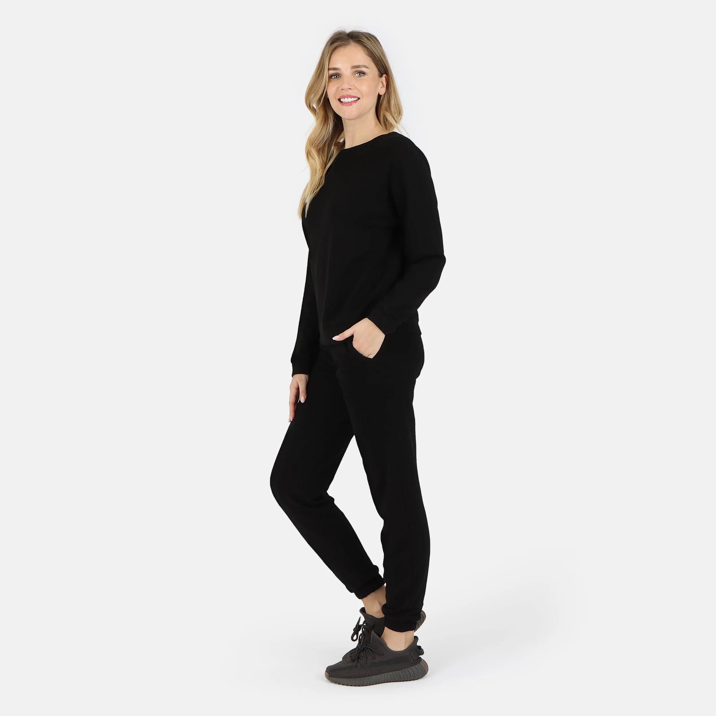 Melody Everyday Organic Cotton Pullover Sweatshirt - Black sold by Lezat product image thumbnail 4