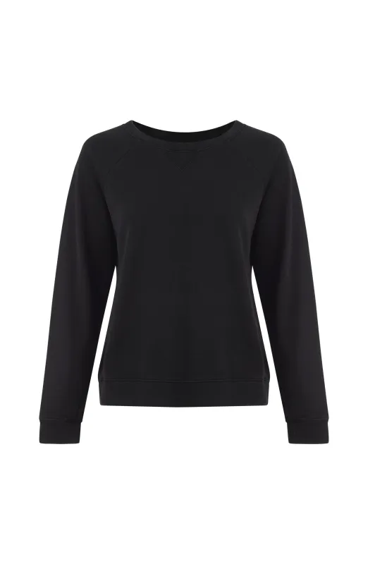 Melody Everyday Organic Cotton Pullover Sweatshirt - Black sold by Lezat