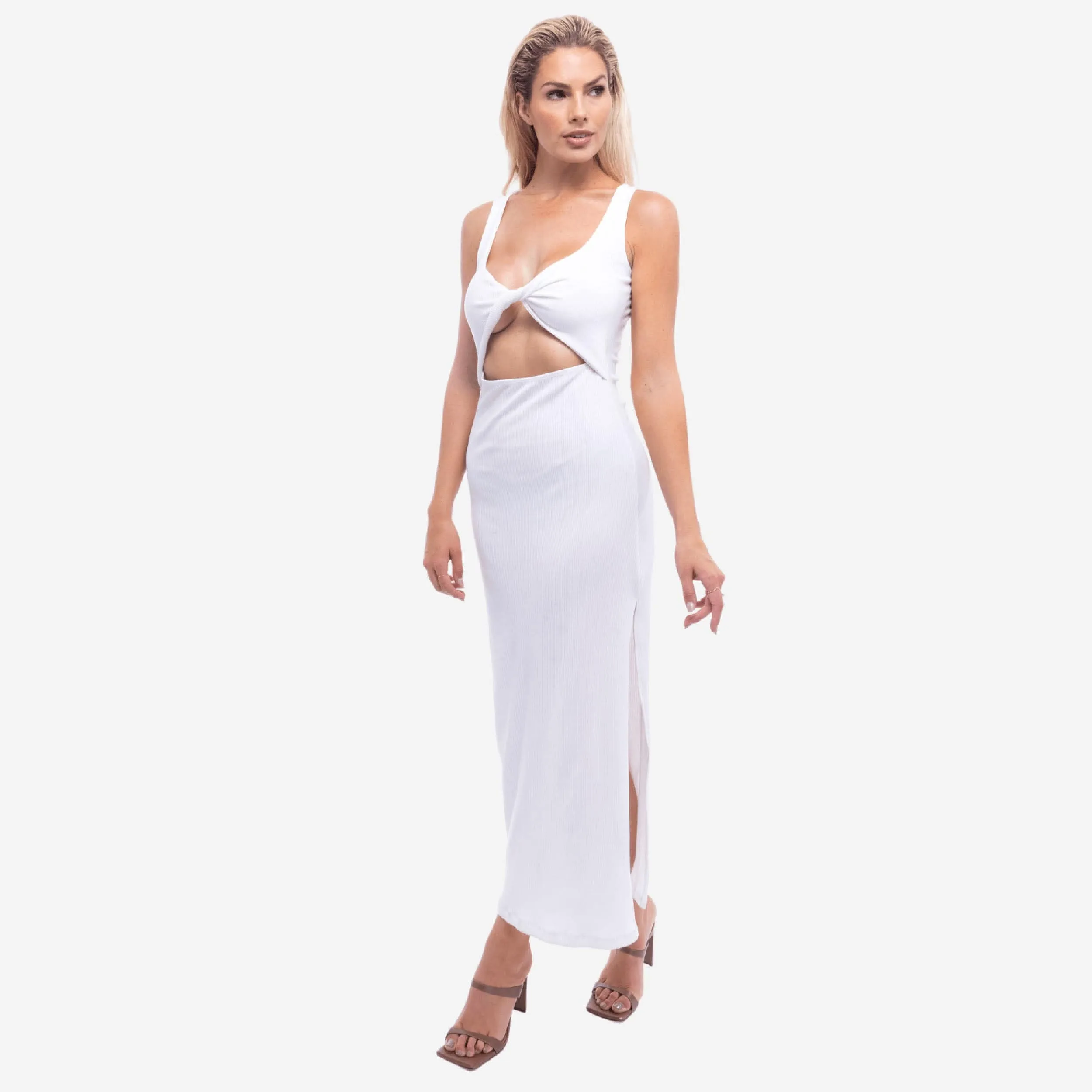 Krista Twist Dress - Ivory sold by Lezat product image thumbnail 2