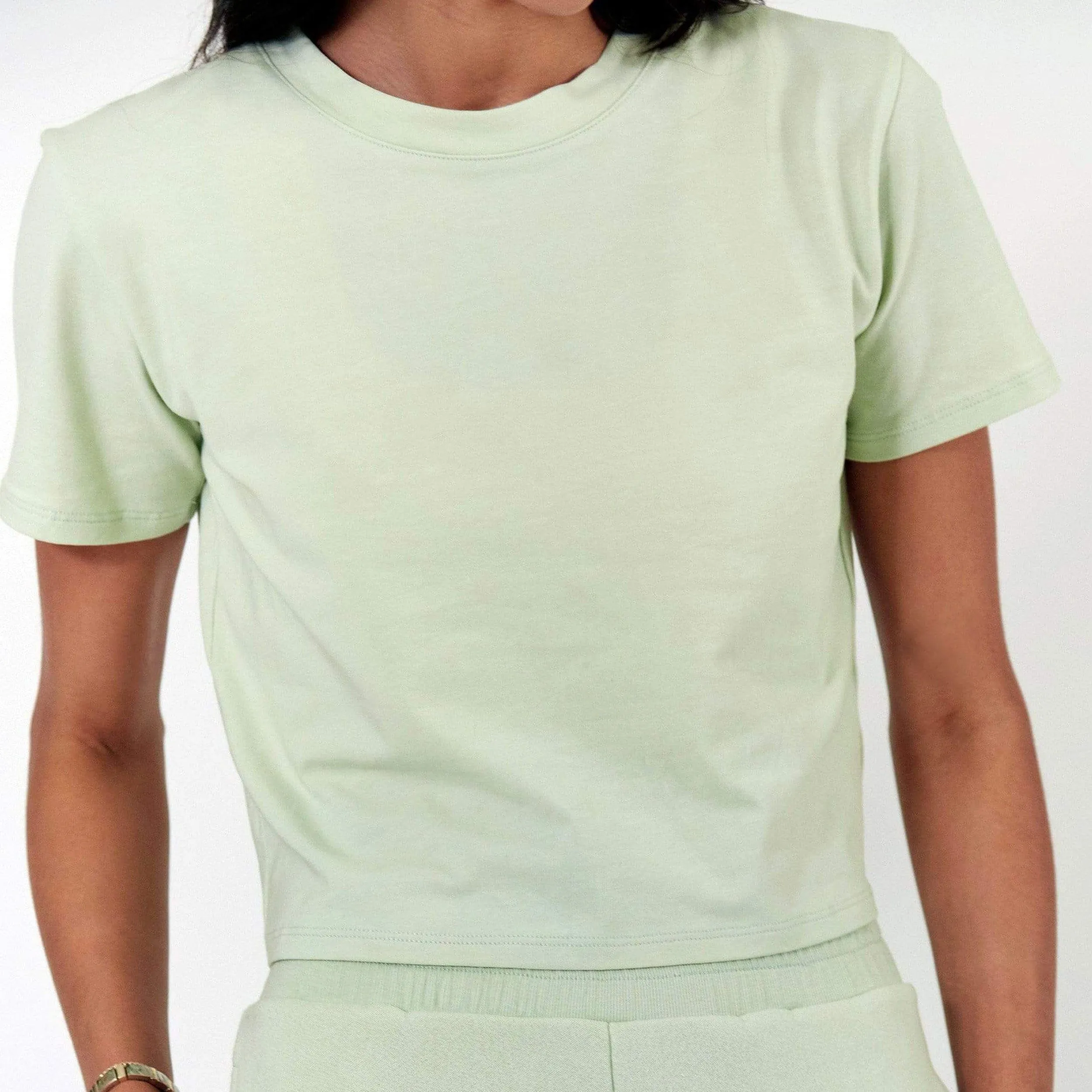 Melody Organic Cotton Short Sleeve Tee - Matcha sold by Lezat product image thumbnail 4