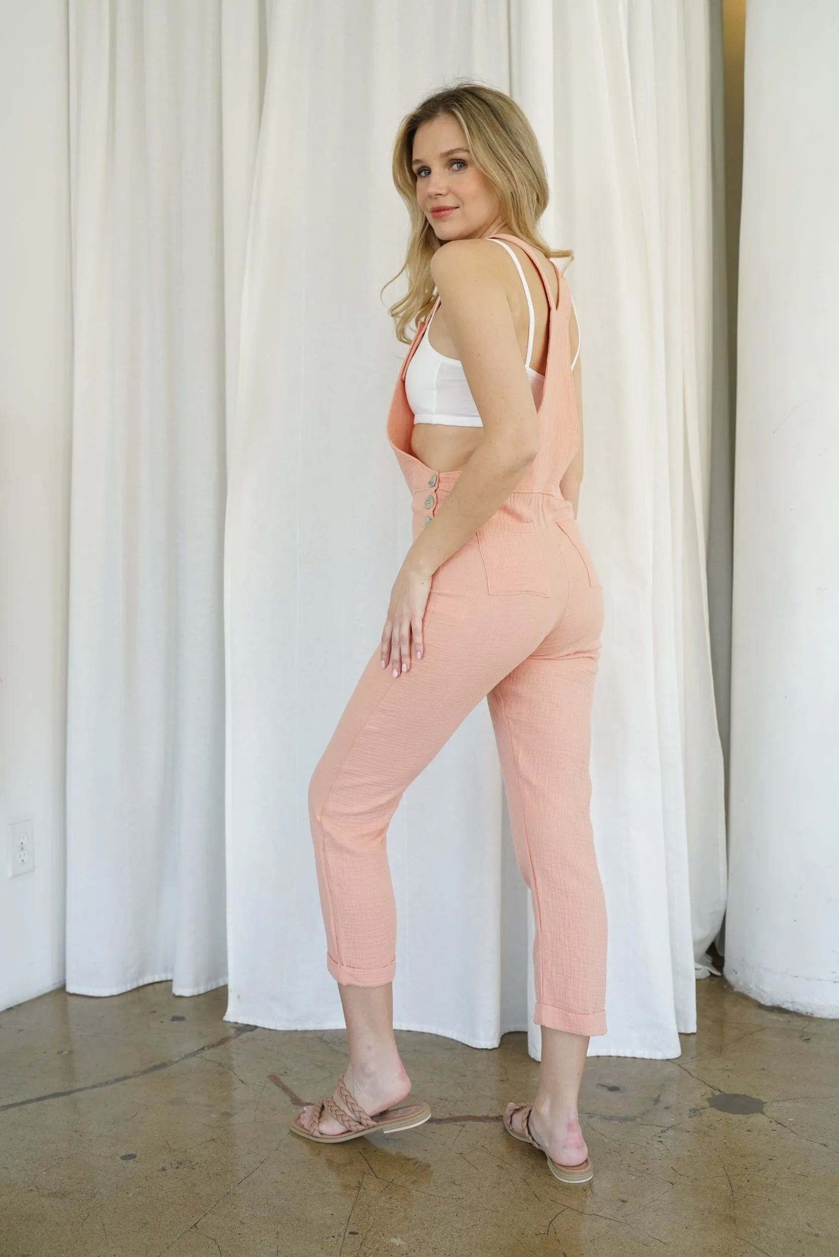 Kali Organic Cotton Jumpsuit - Papaya sold by Lezat product image thumbnail 5