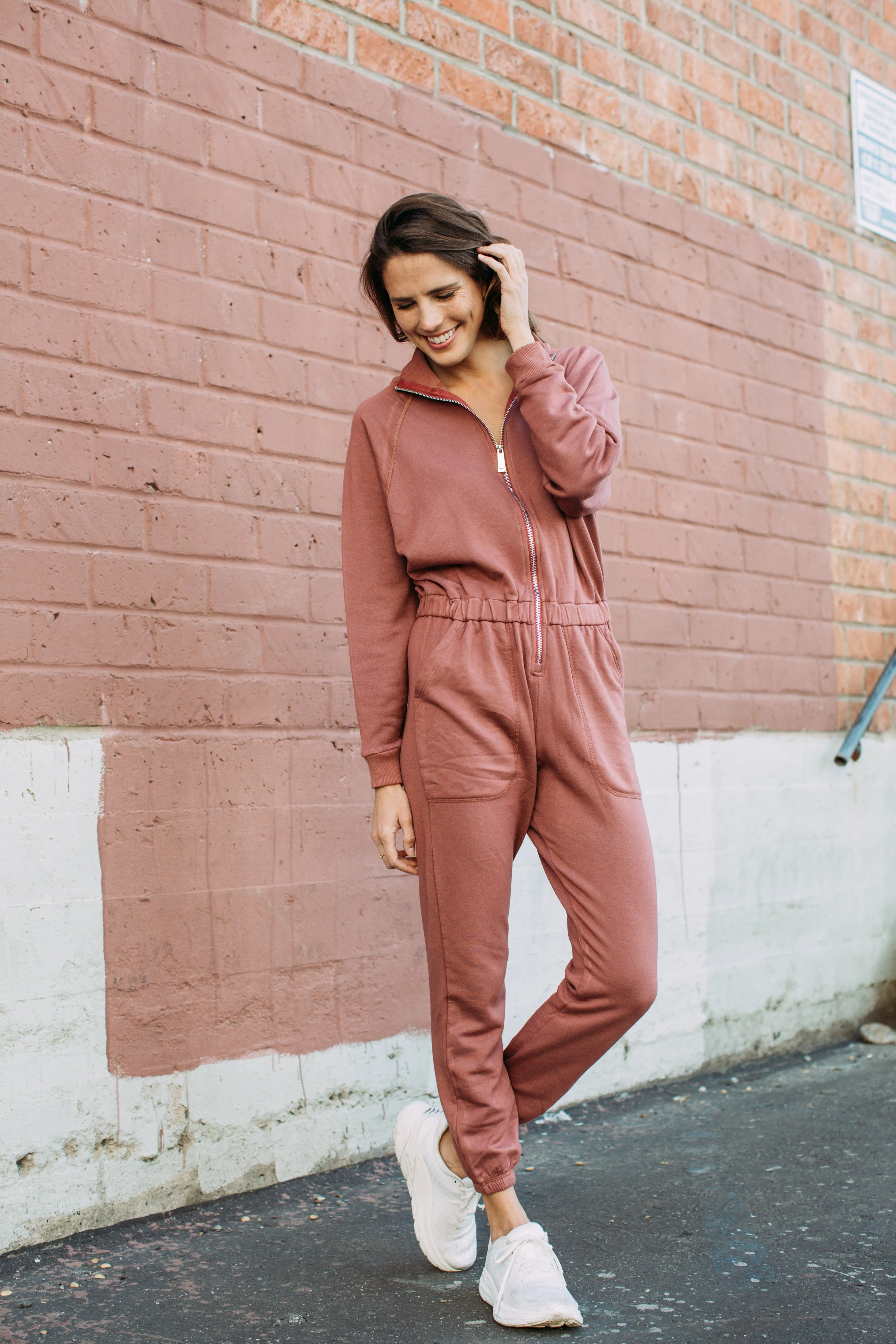Restore Soft Terry Jumpsuit - Marsala sold by Lezat product image thumbnail 4