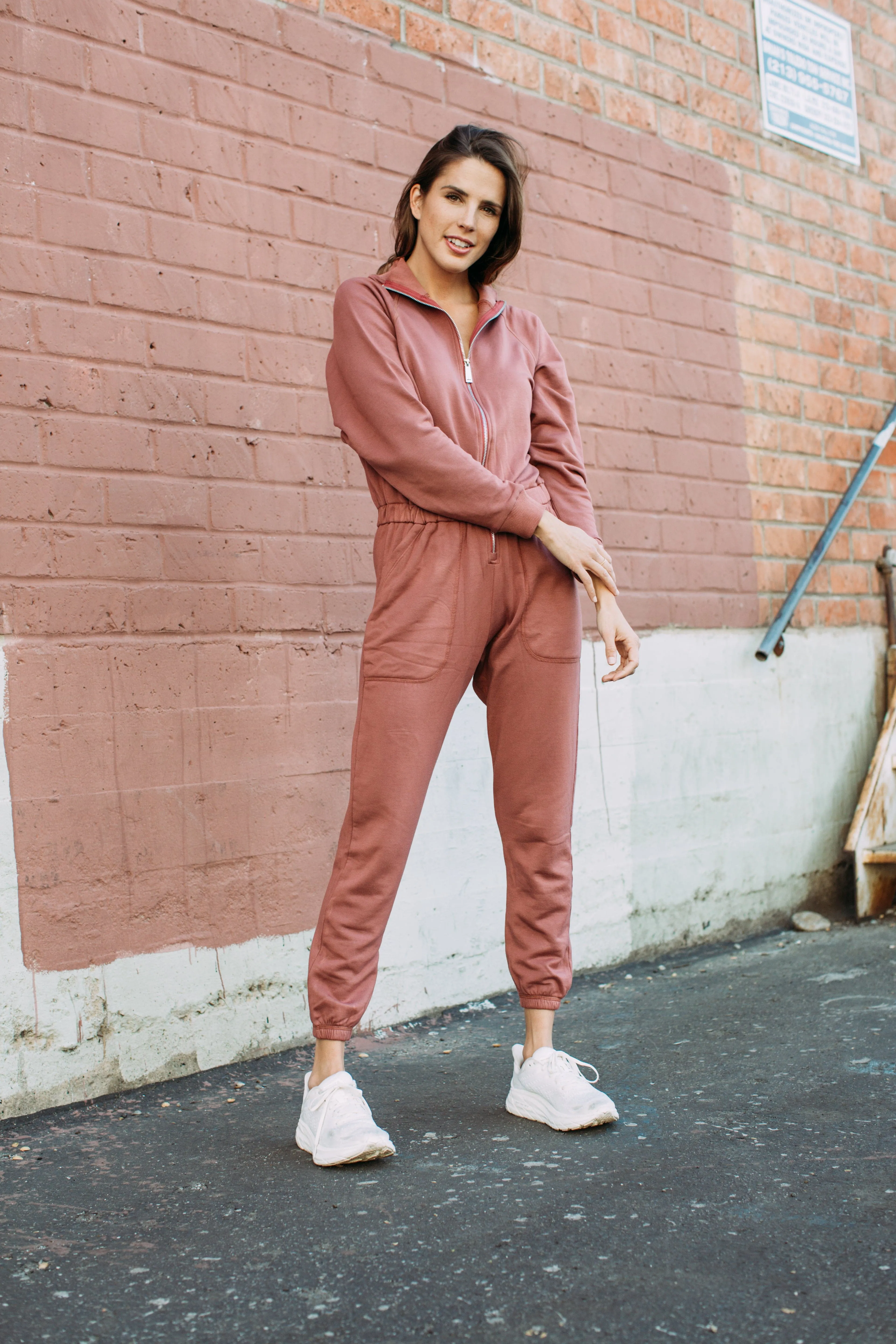 Restore Soft Terry Jumpsuit - Marsala sold by Lezat product image thumbnail 2