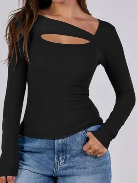 Paige Cotton Long Sleeve Cutout Top sold by Lezat product image thumbnail 2